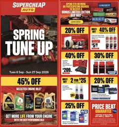 Preview of catalogue Supercheap Auto catalogue from shop Supercheap Auto valid 8 Sept 2026