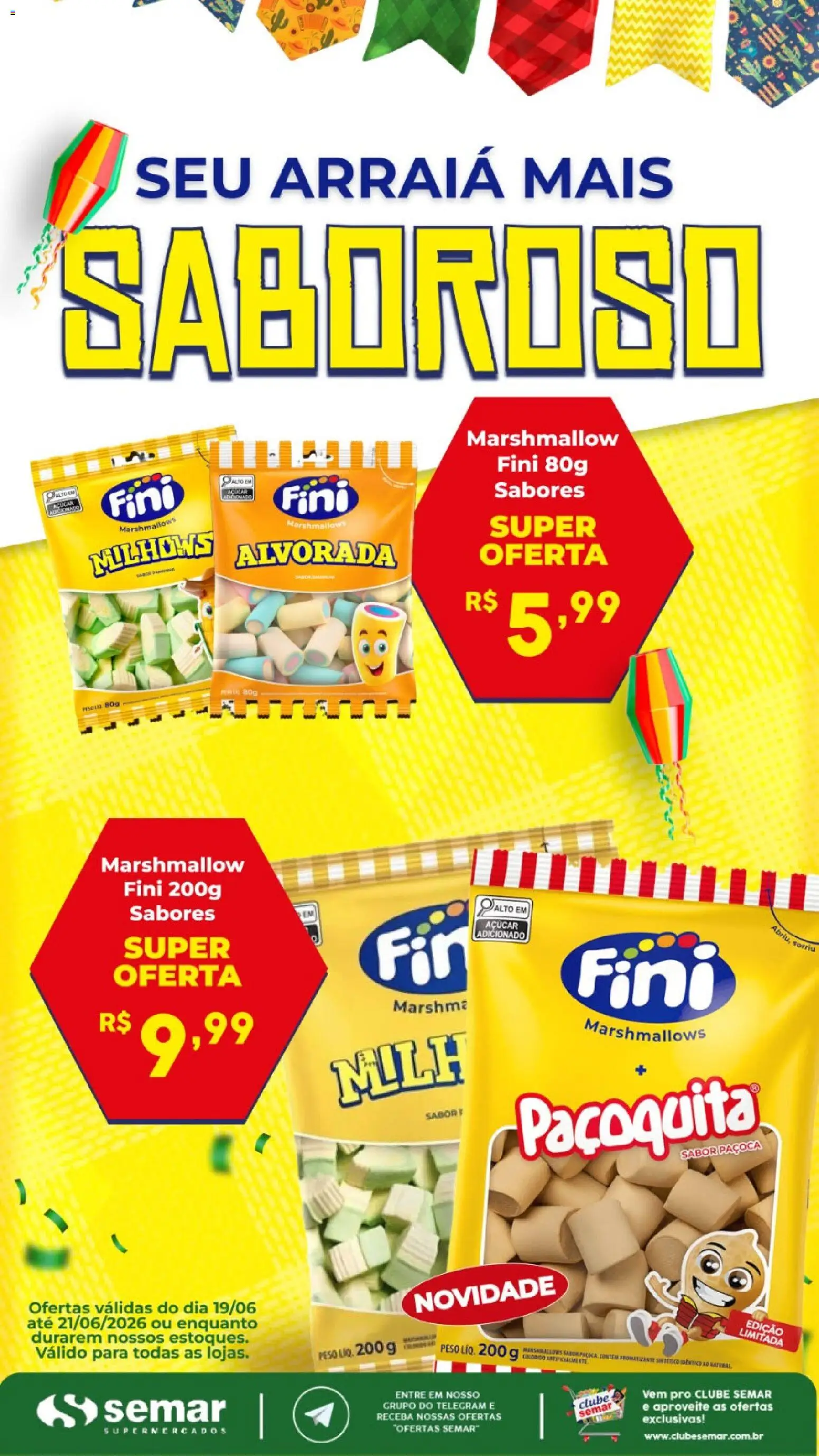 Pré-Visualização do folheto "Semar Supermercado ofertas Saboroso" da loja Semar Supermercado válido a partir de 19/06/2026