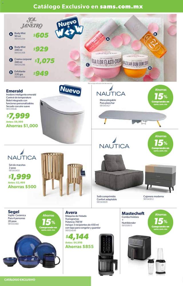 Nuevo catálogo de Sam's Club a partir del 04/09
