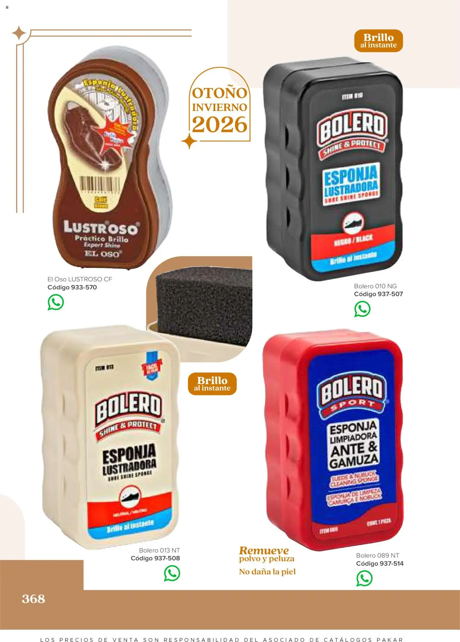 Vista previa las ofertas de la tienda SC Pakar - SC Pakar catálogo Hombre desde el 31/07/2026 - Esponja, Polvo, Brillo, Gamuza