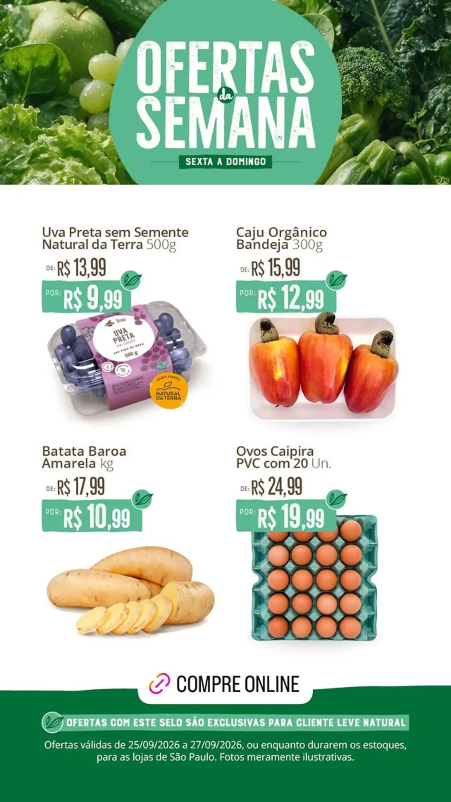 Pré-Visualização do folheto "Natural da Terra - Ofertas da semana" da loja Natural da Terra válido a partir de 25/09/2026