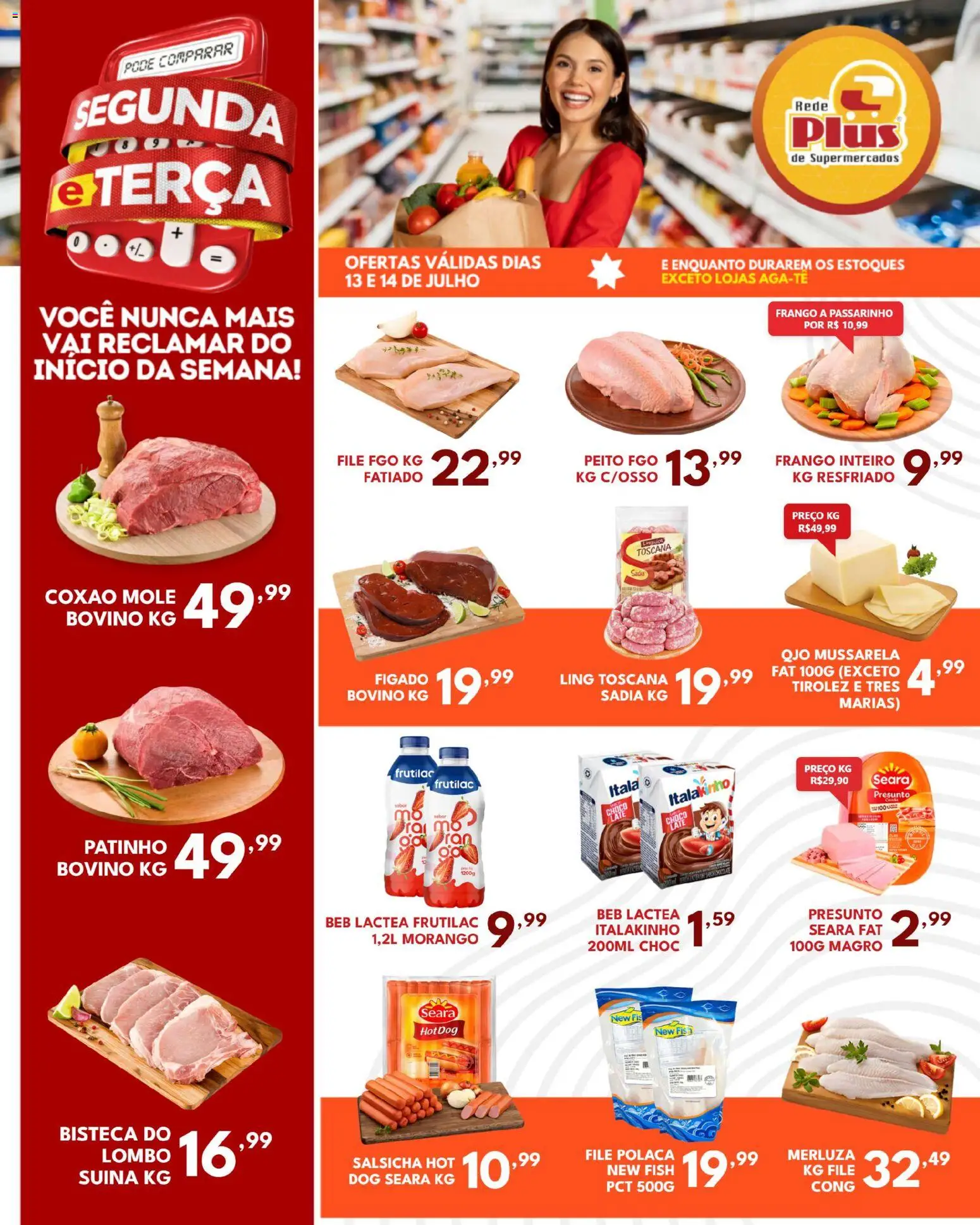 Pré-Visualização do folheto "Rede Plus Supermercados - Ofertas da semana" da loja Rede Plus Supermercados válido a partir de 13/07/2026