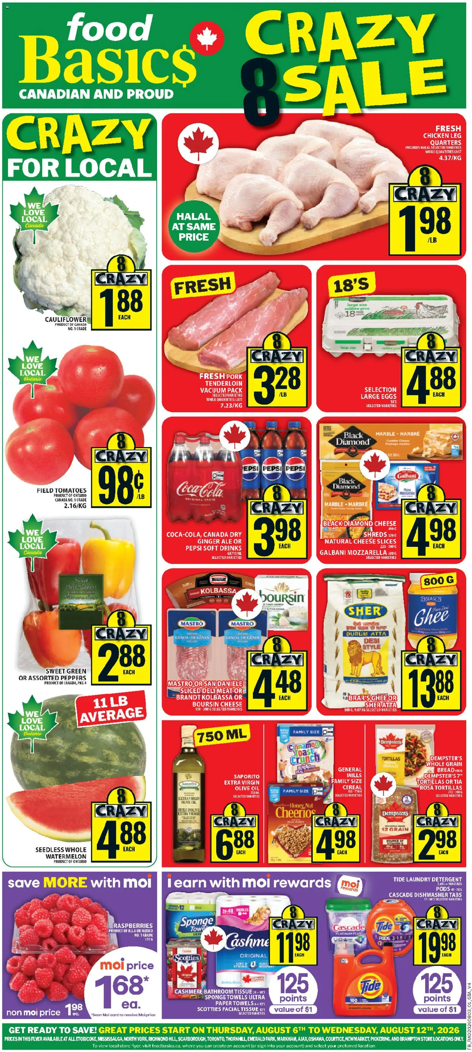 Preview of leaflet Food Basics weekly flyer / circulaire from shop Food Basics is valid from Aug 06, 2026