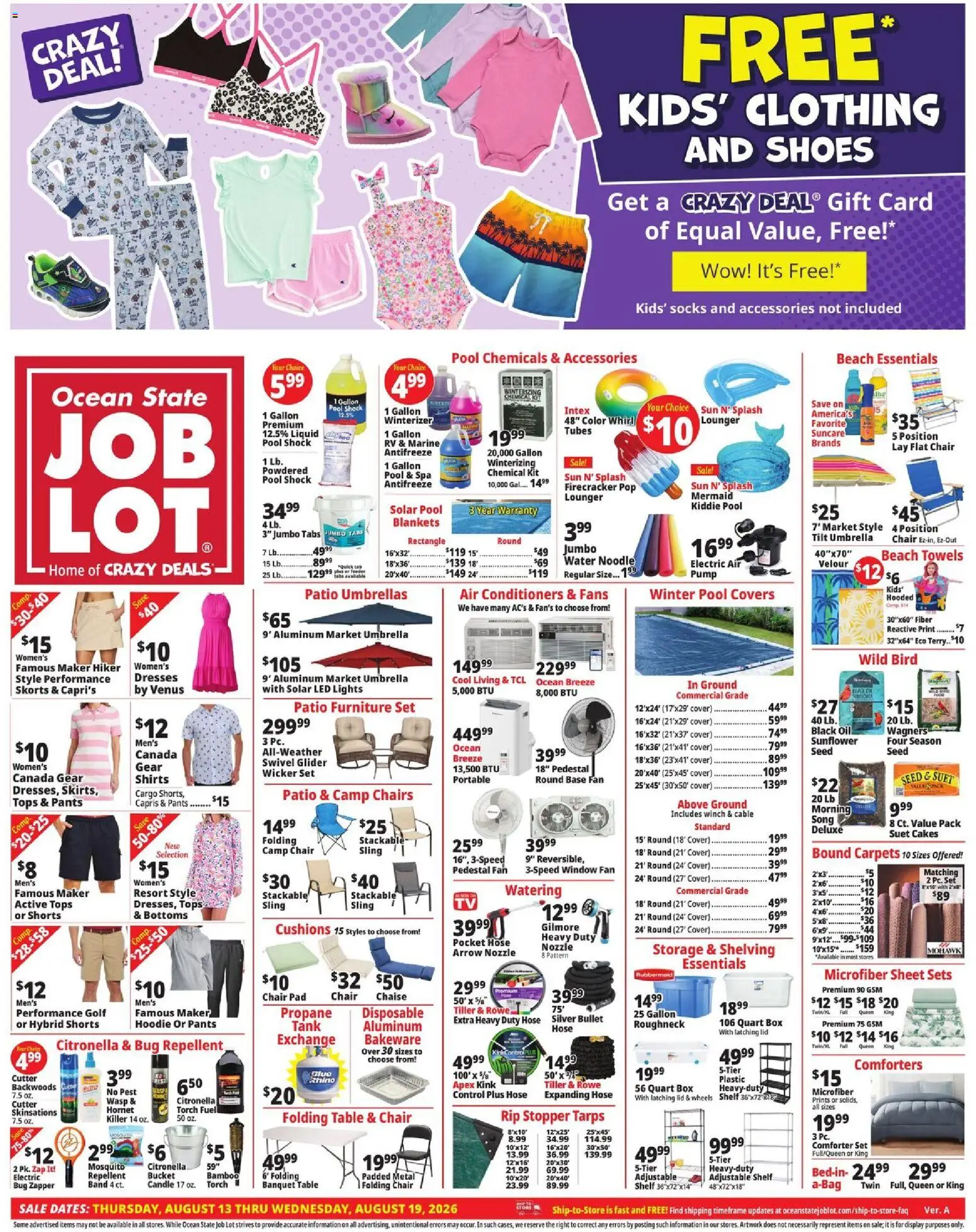 Ad Preview of Ocean State Job Lot Ocean State Job Lot Weekly Ad from 08/13/2026