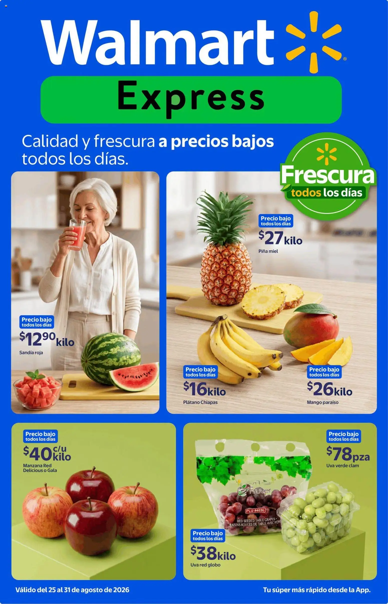 Vista previa las ofertas de la tienda Walmart Express - Walmart Express folleto Calidad y frescura a precios bajos desde el 25/08/2026 