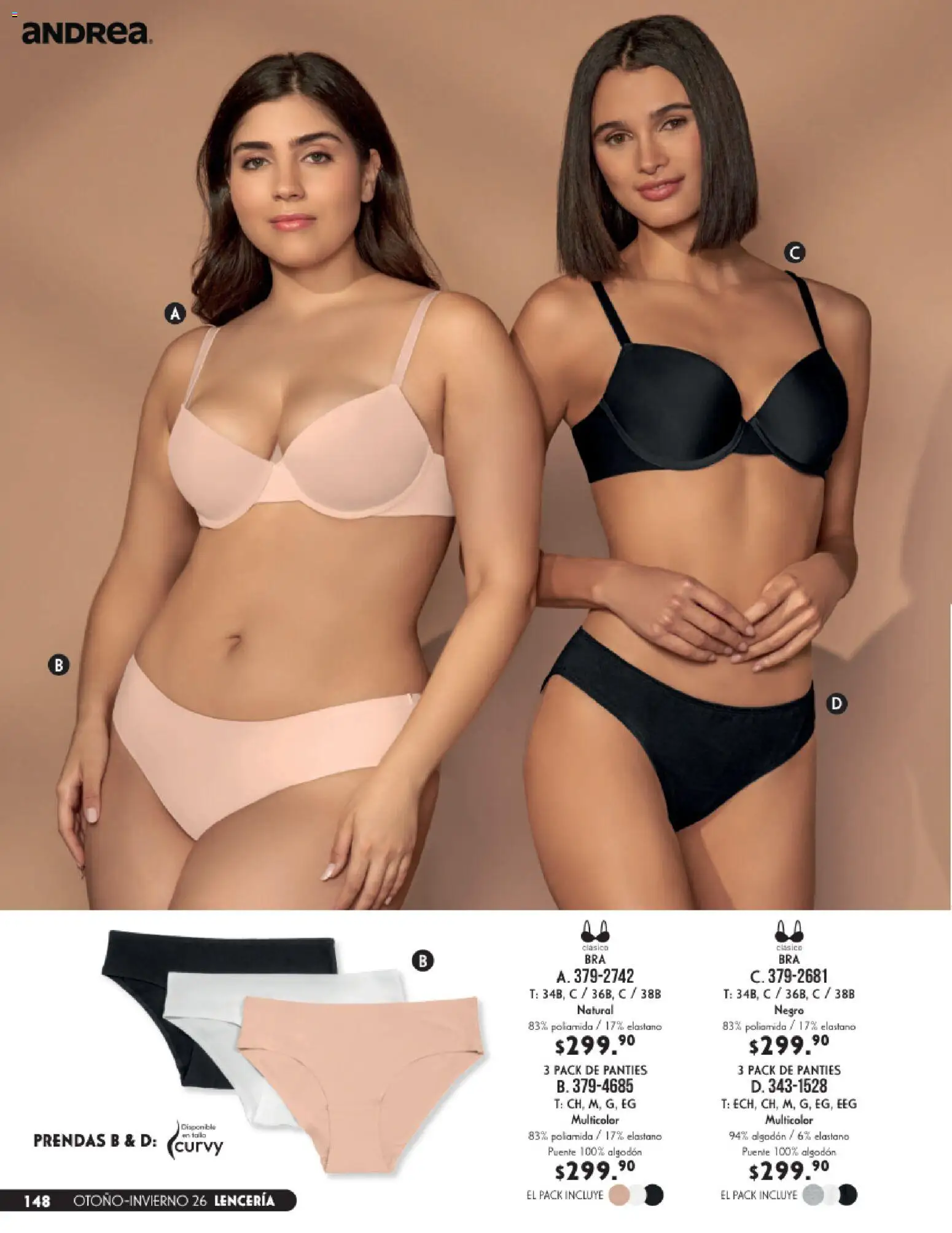 Vista previa las ofertas de la tienda Andrea - Andrea catálogo Lencería & vestir interior desde el 23/08/2026 