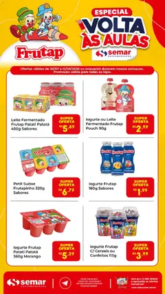Pré-Visualização do folheto "Semar Supermercado ofertas Frutap" da loja Semar Supermercado válido a partir de 30/07/2026