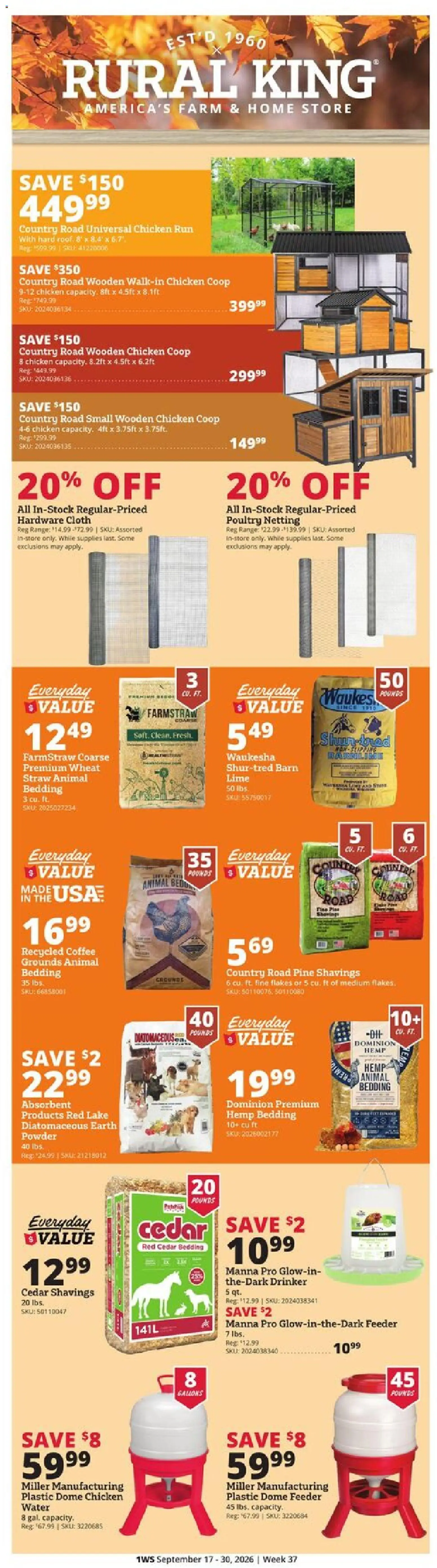 Ad Preview of Rural King Rural King Weekly Ad from 09/17/2026