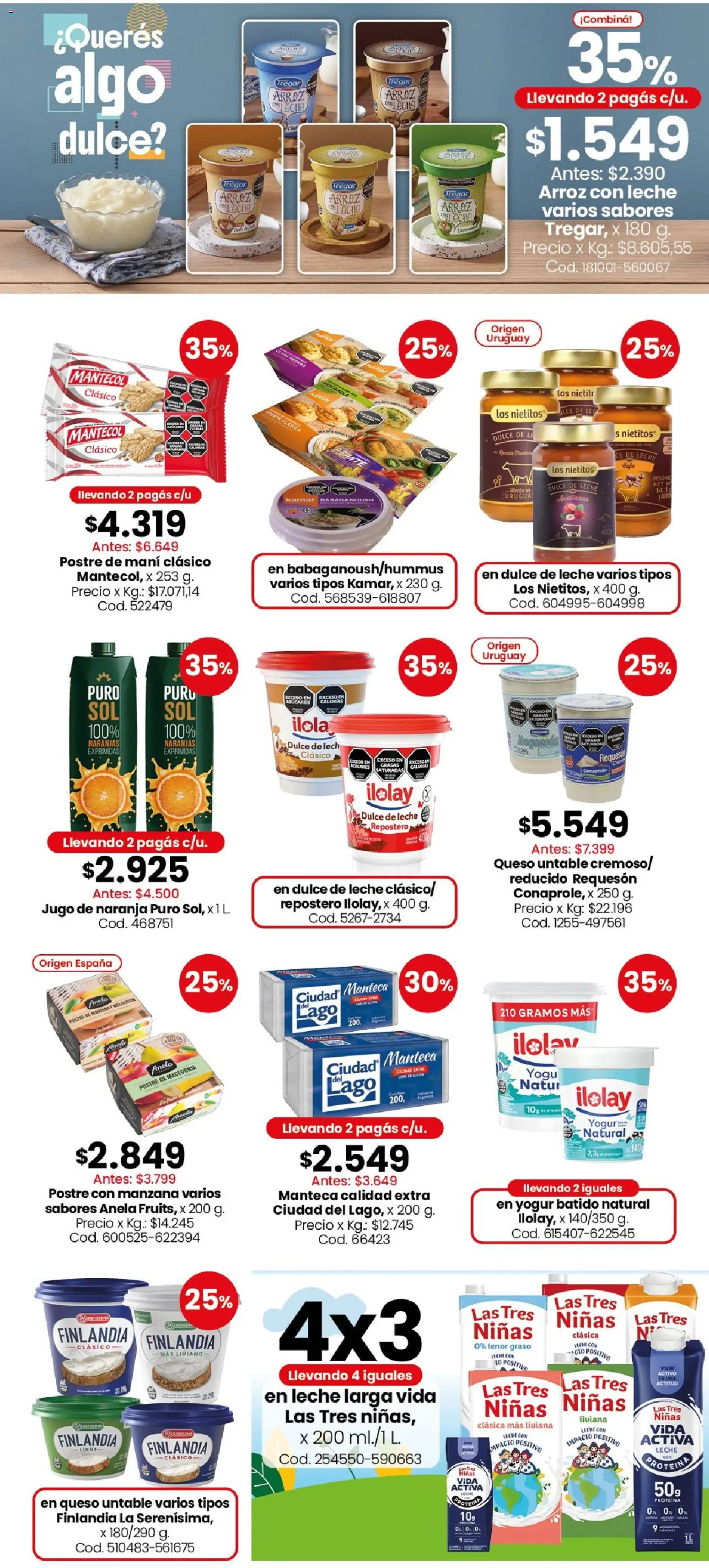 Vista previa del folleto de la tienda Coto válido desde el 17/08/2026 - Dulce de leche, Proteína, Arroz con leche, Yogur natural, Manteca, Postre, Dulce, Untable