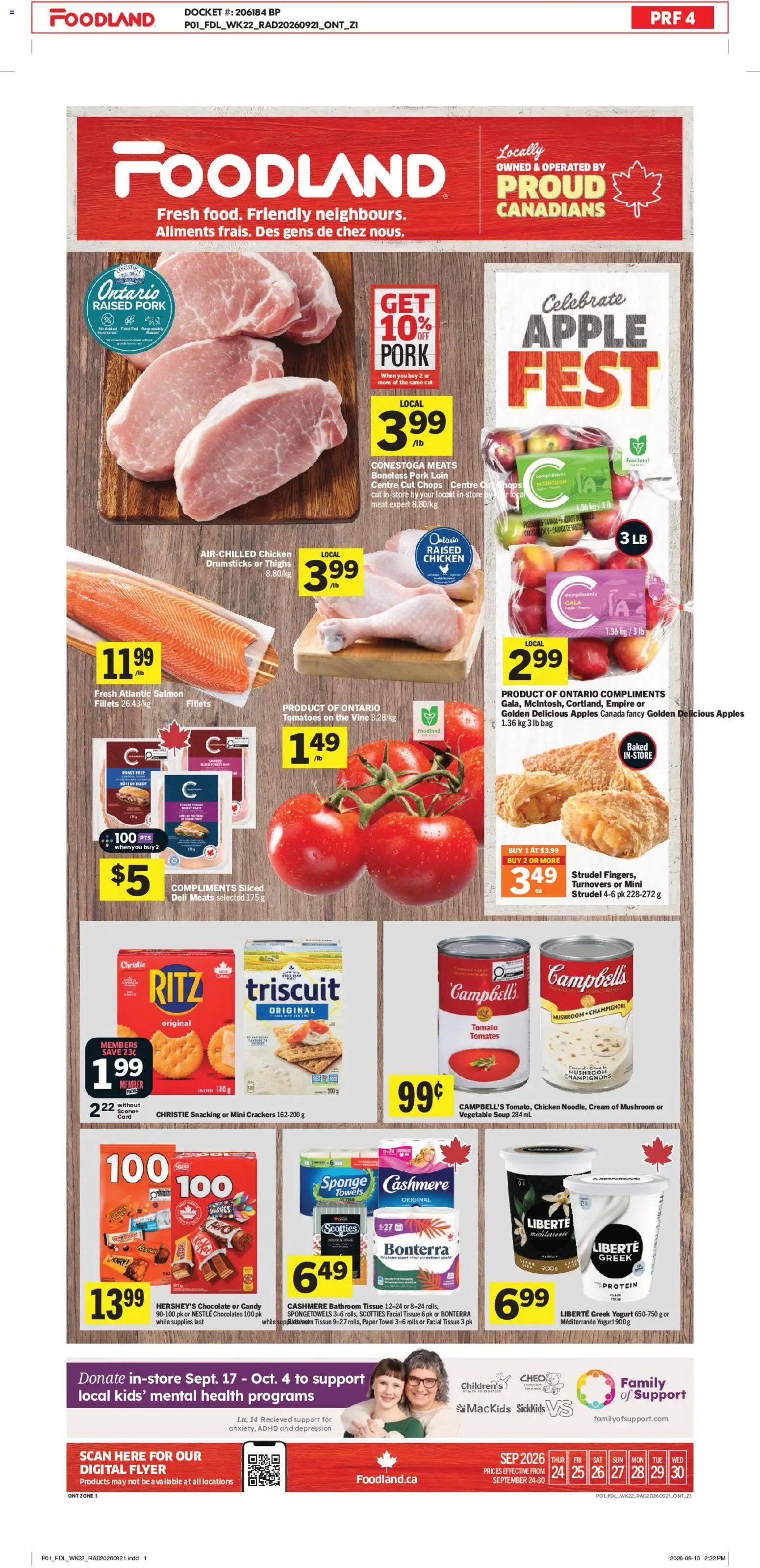 Preview of leaflet Foodland weekly flyer / circulaire from shop Foodland is valid from Sep 24, 2026