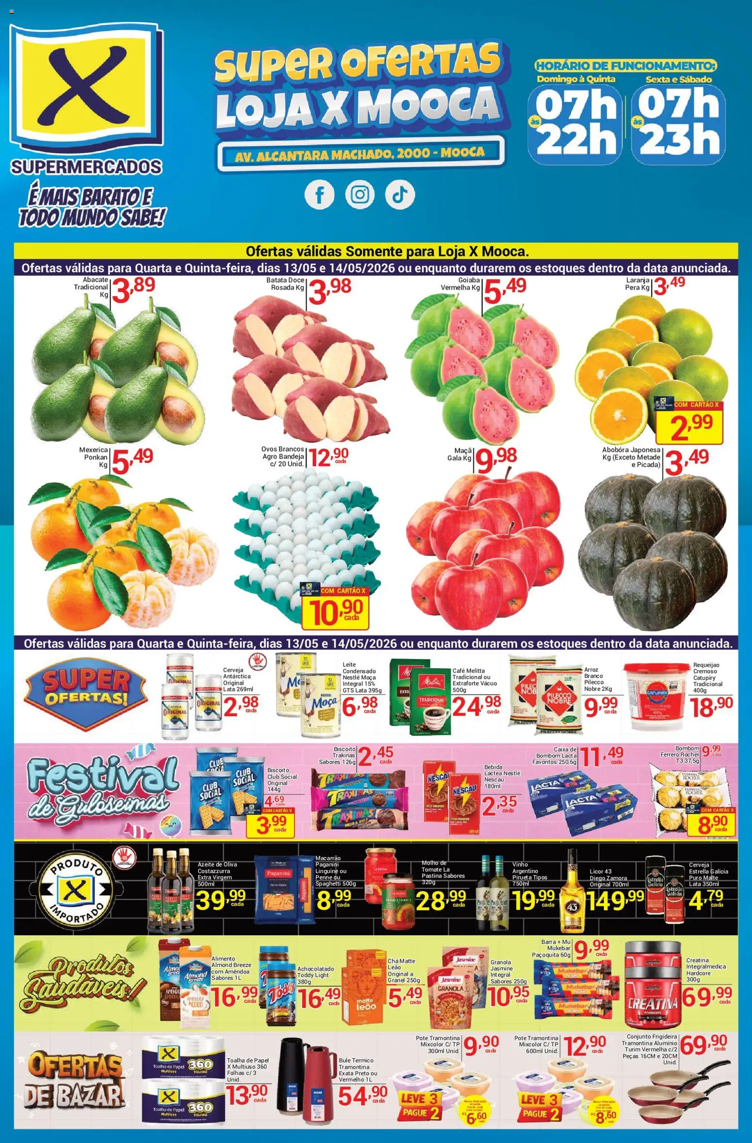 Pré-Visualização do folheto "X Supermercados - Ofertas da semana" da loja X Supermercados válido a partir de 13/05/2026