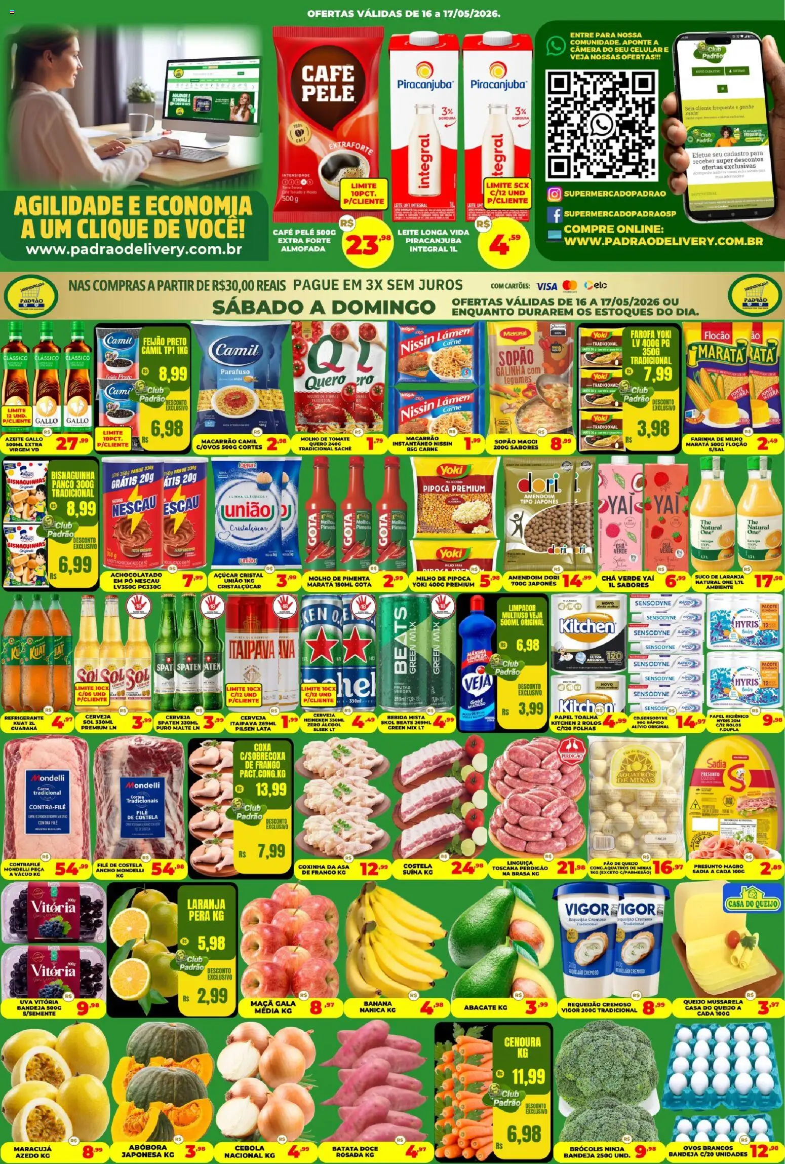 Pré-Visualização do folheto "Supermercado Padrão - Ofertas da semana" da loja Supermercado Padrão válido a partir de 16/05/2026