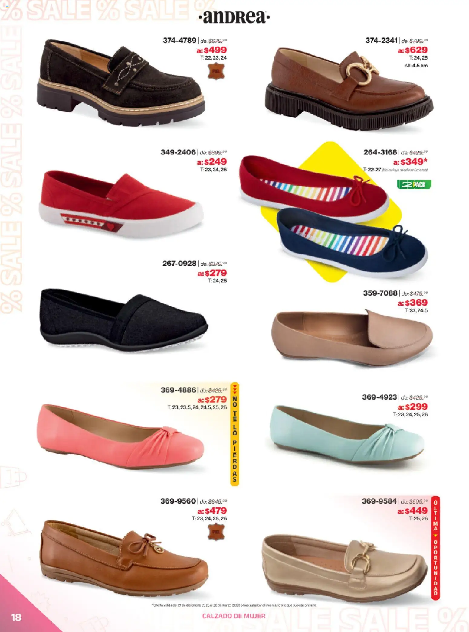 Vista previa las ofertas de la tienda Andrea - Catálogo Outlet desde el 21/12/2025 