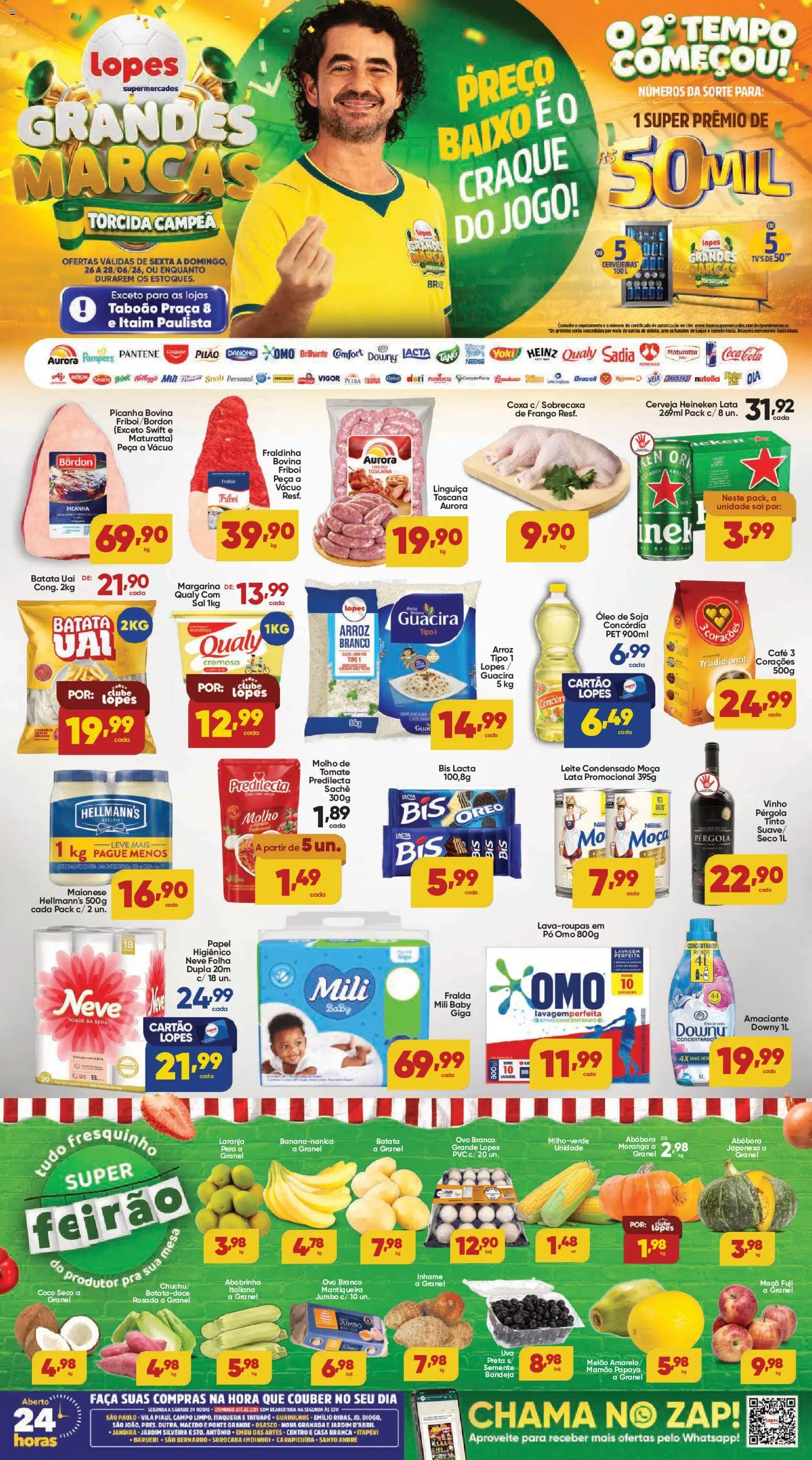 Pré-Visualização do folheto "Lopes Supermercados - Ofertas da semana" da loja Lopes Supermercados válido a partir de 26/06/2026
