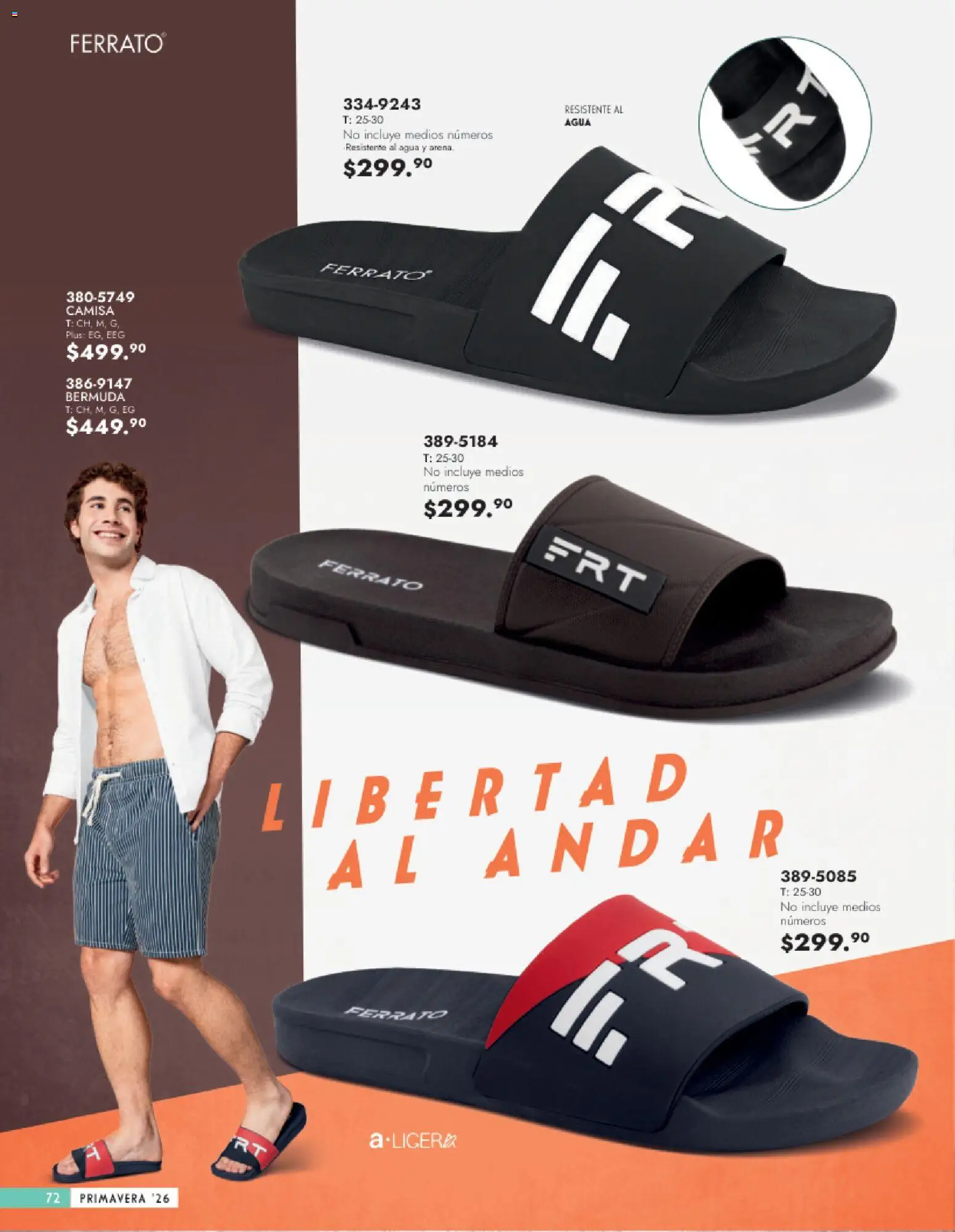 Vista previa las ofertas de la tienda Andrea - Catálogo Calzado Caballero desde el 25/01/2026 - Agua, Camisa, Bermuda