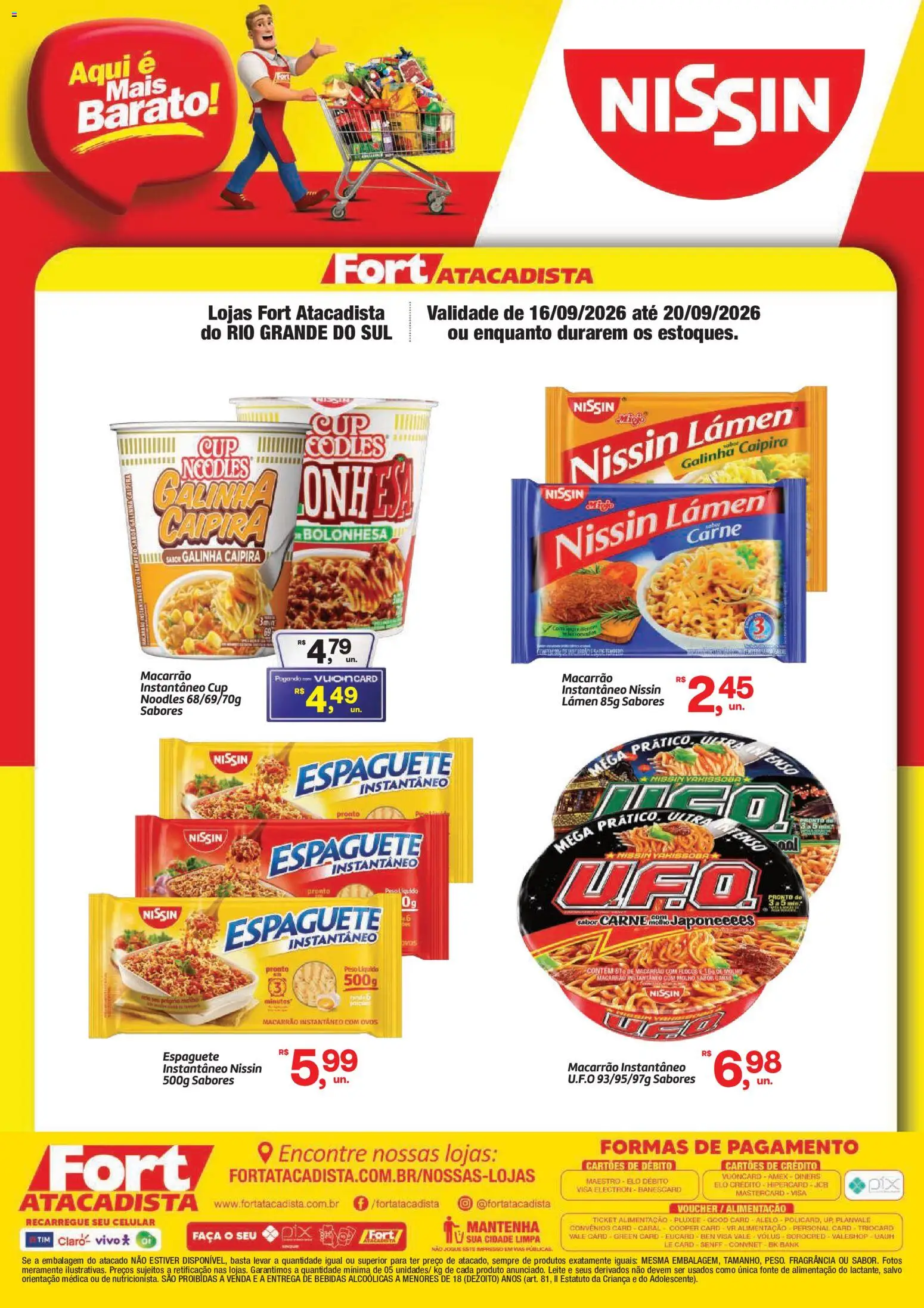 Pré-Visualização do folheto "Fort Atacadista ofertas Nissin" da loja Fort Atacadista válido a partir de 16/09/2026