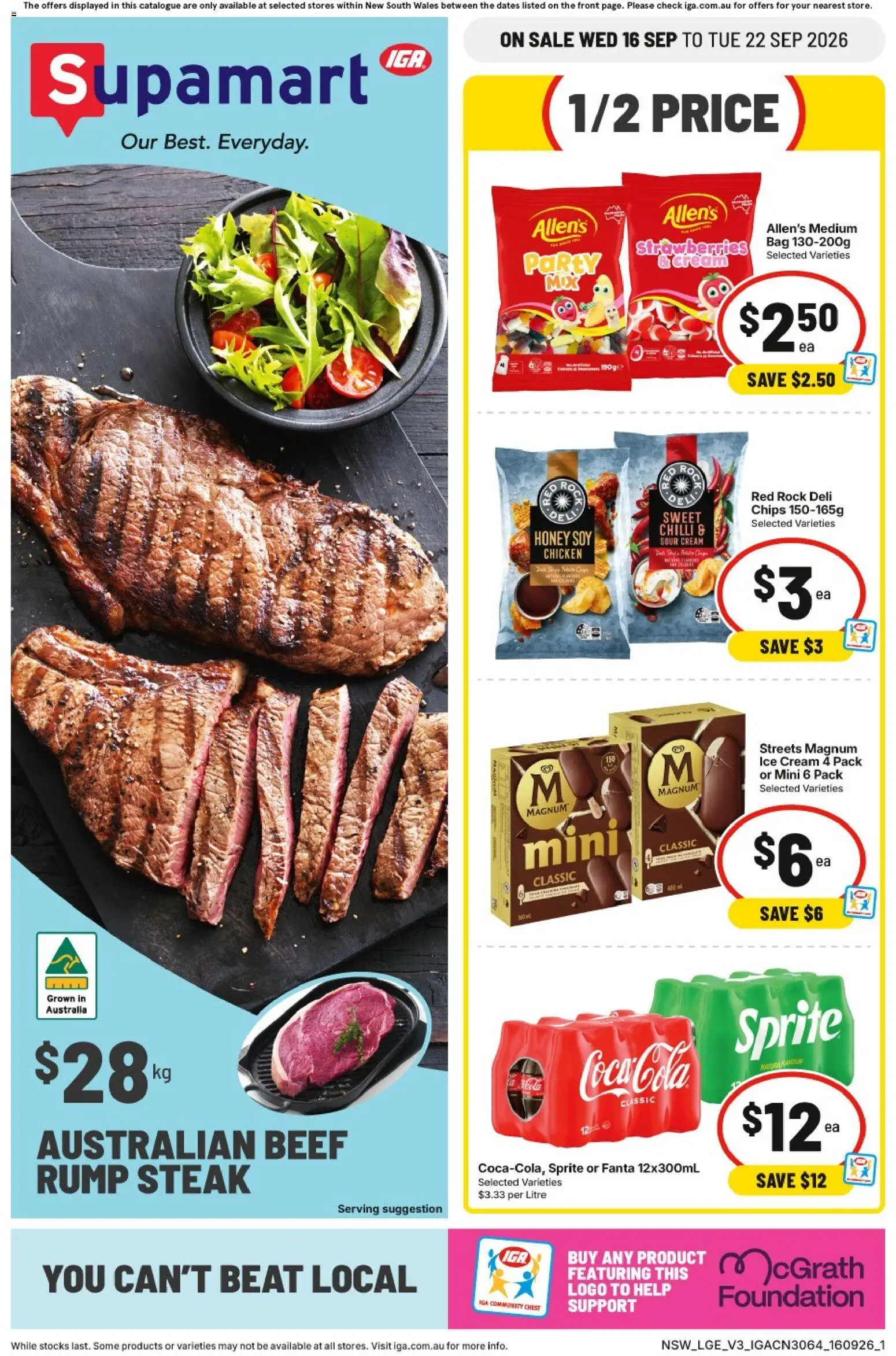 Preview of catalogue IGA catalogue Forest Lodge from shop IGA valid 16/09/2026