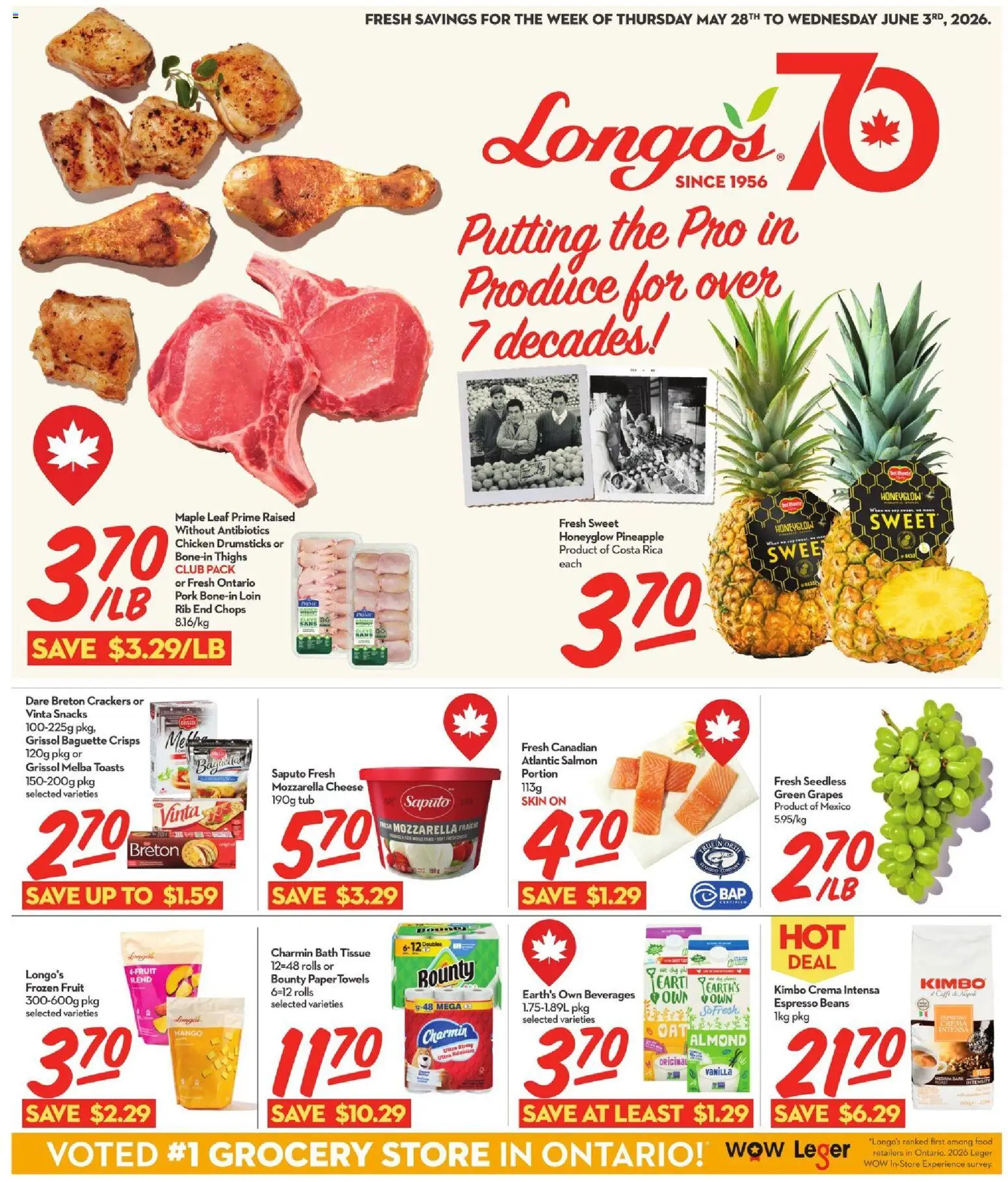 Preview of leaflet Longo's weekly flyer / circulaire from shop Longo's is valid from May 28, 2026