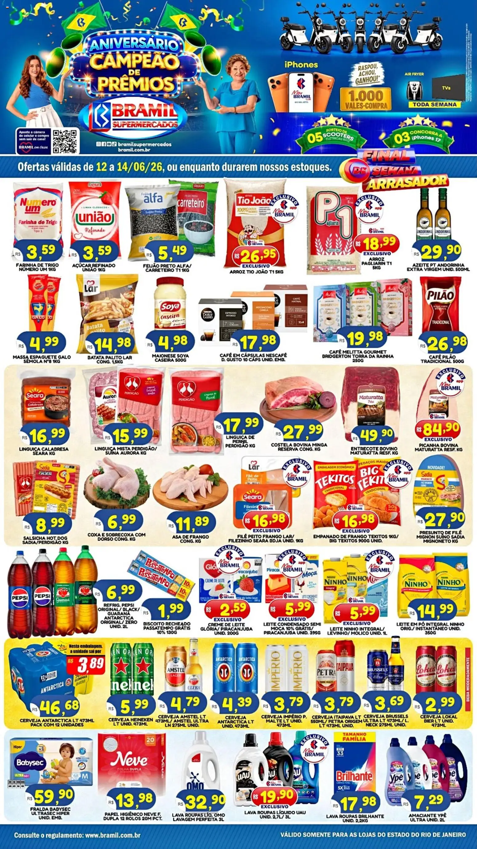 Pré-Visualização do folheto "Bramil Supermercados - Ofertas da semana" da loja Bramil Supermercados válido a partir de 12/06/2026