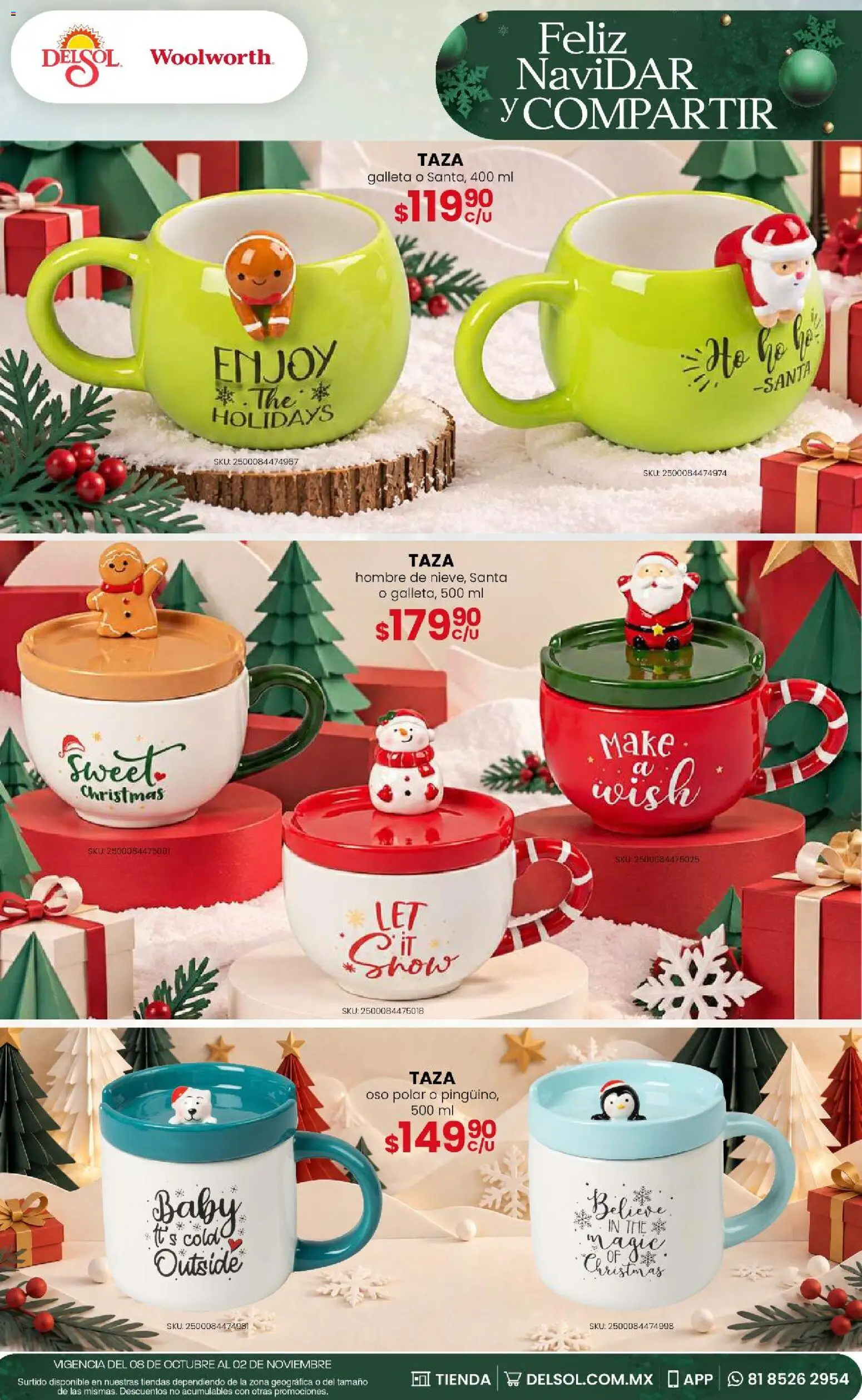 Vista previa las ofertas de la tienda Del Sol y Woolworth - Del Sol y Woolworth - Feliz NaviDar y Compartir desde el 08/10/2026 