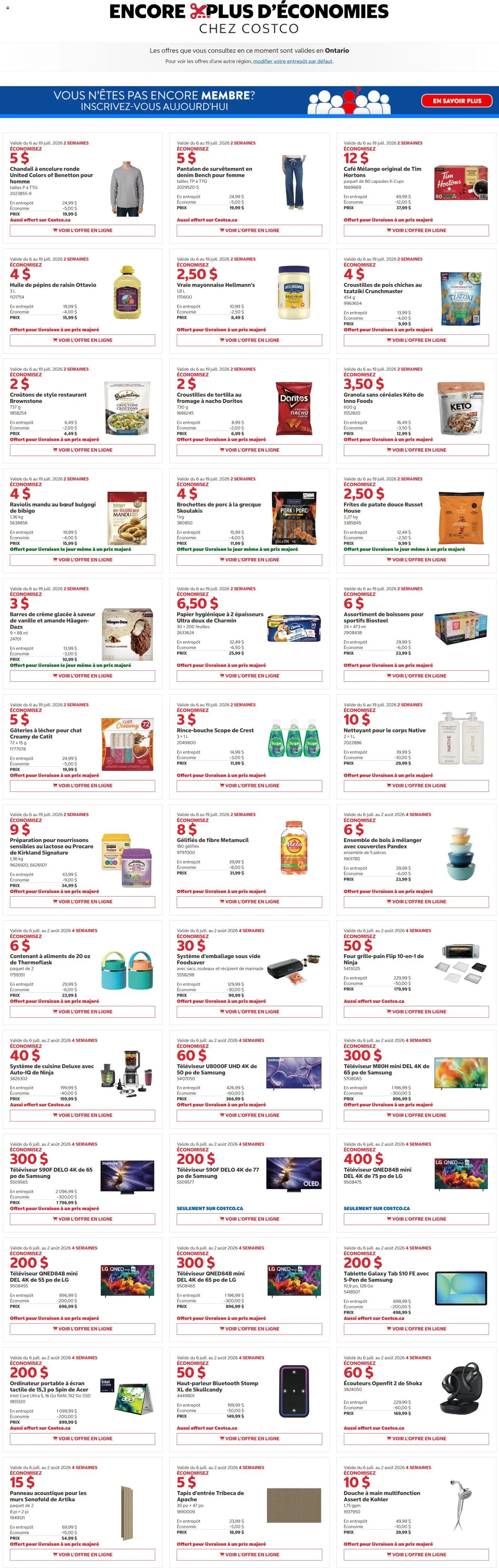 Preview of leaflet Costco circulaire from shop Costco is valid from Jul 06, 2026 - Mouse, Beef, Vanilla, Pork, Mayonnaise, Capsules