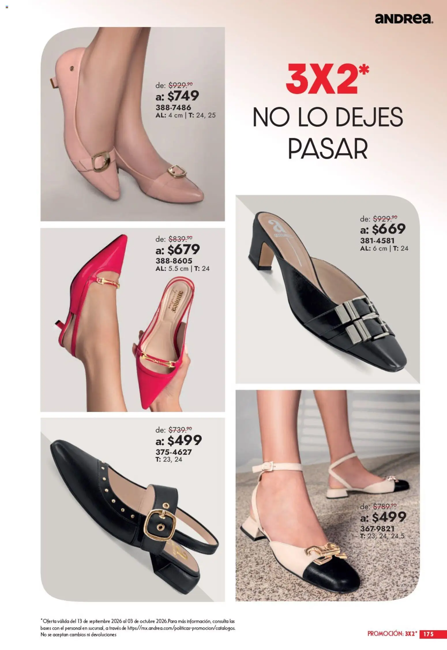 Vista previa las ofertas de la tienda Andrea - Andrea catálogo Outlet desde el 13/09/2026 