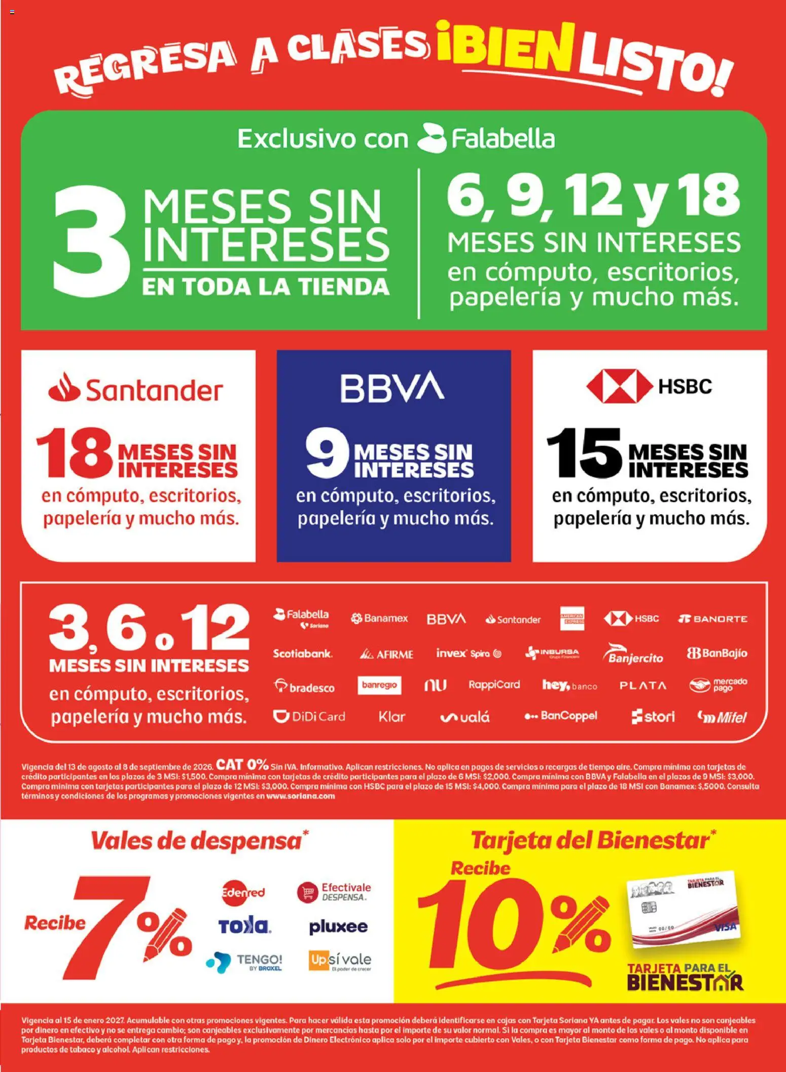 Vista previa las ofertas de la tienda Soriana - Soriana Más útiles más ahorro Mercado Nacional desde el 13/08/2026 