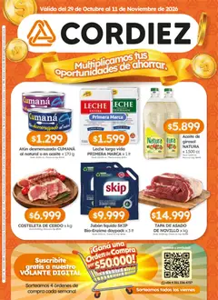 Vista previa del folleto de la tienda Cordiez válido desde el 29/10/2026 