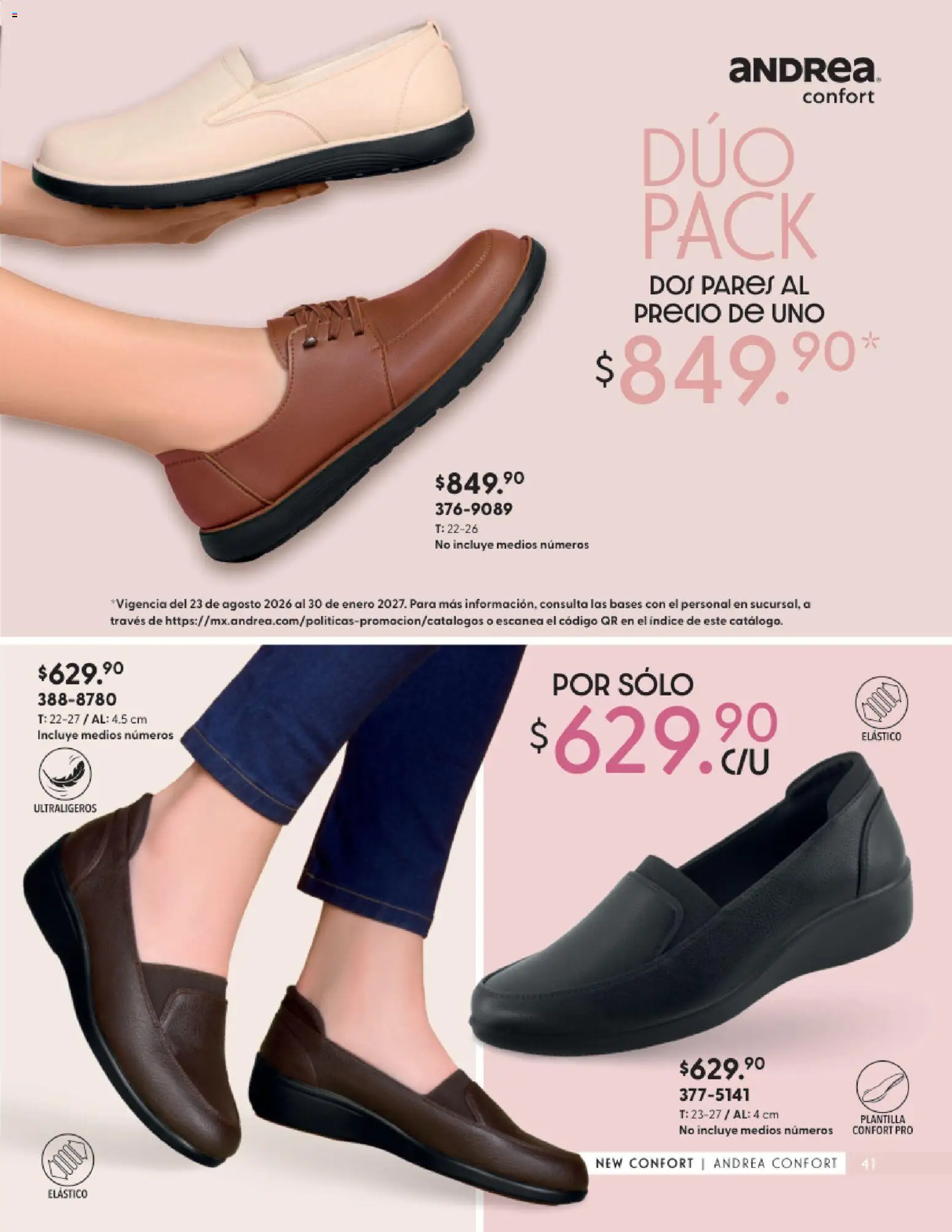 Vista previa las ofertas de la tienda Andrea - Andrea catálogo Calzado Confort desde el 23/08/2026 