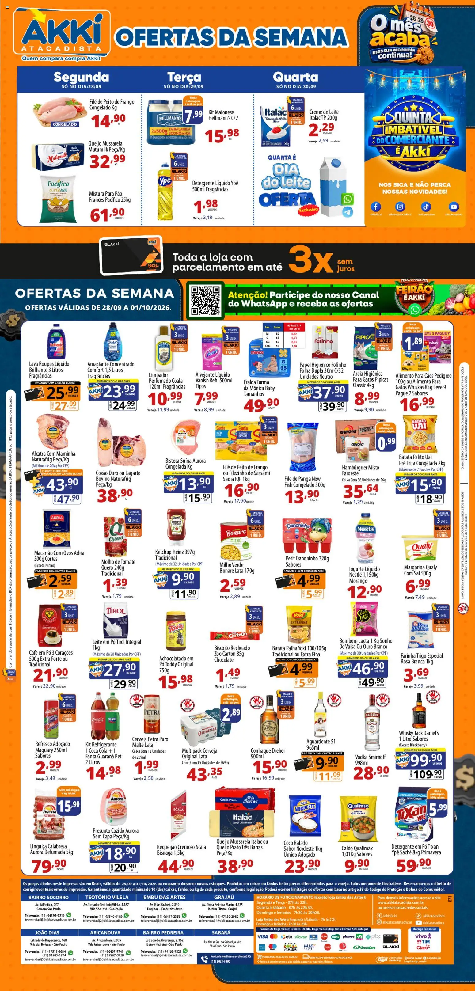 Pré-Visualização do folheto "Akki Atacadista - Ofertas da semana" da loja Akki Atacadista válido a partir de 28/09/2026