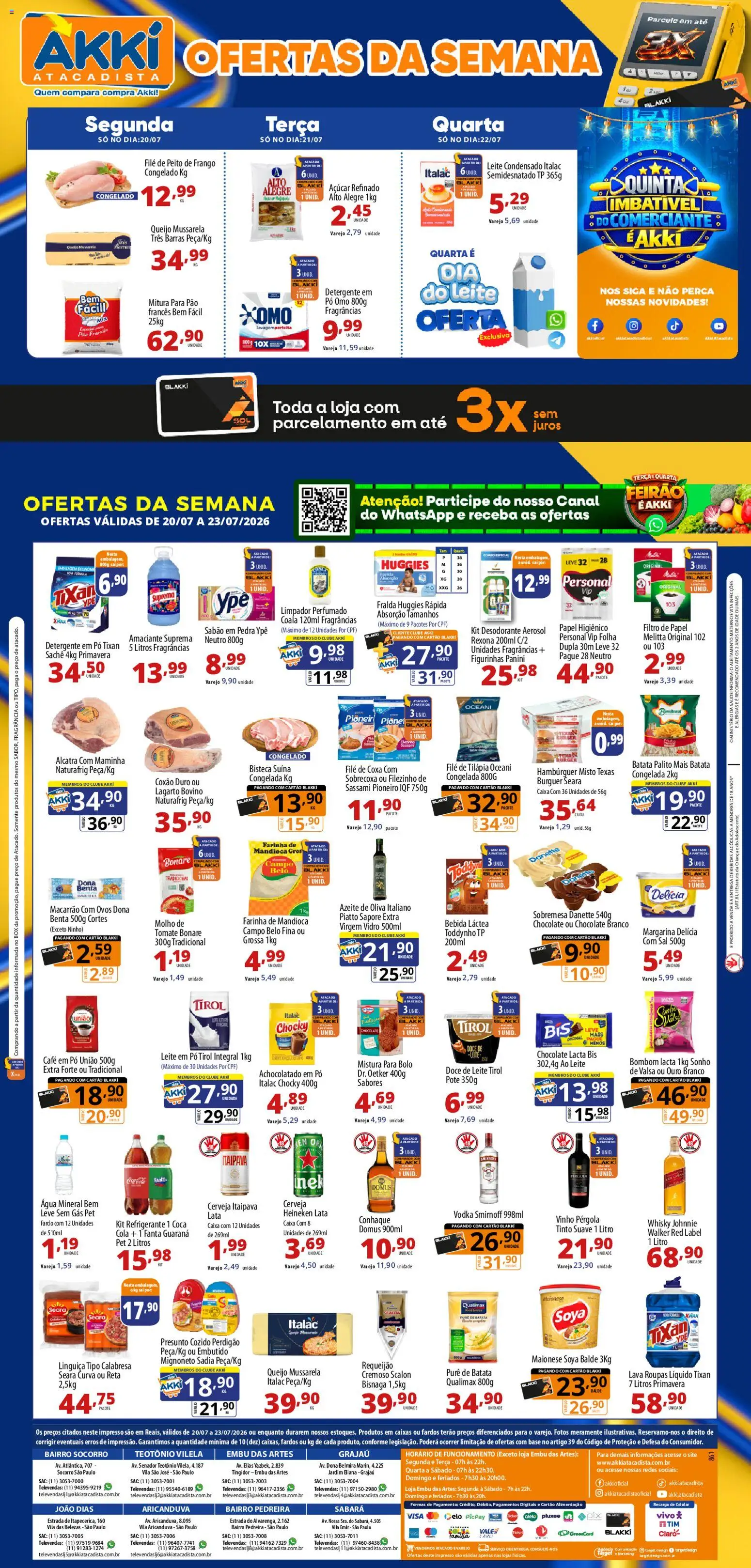 Ofertas Akki Atacadista até 23/07/2026.
