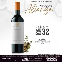 Vista previa las ofertas de la tienda Bodegas Alianza - Bodegas Alianza catálogo Viñedos Alianza desde el 04/05/2026 
