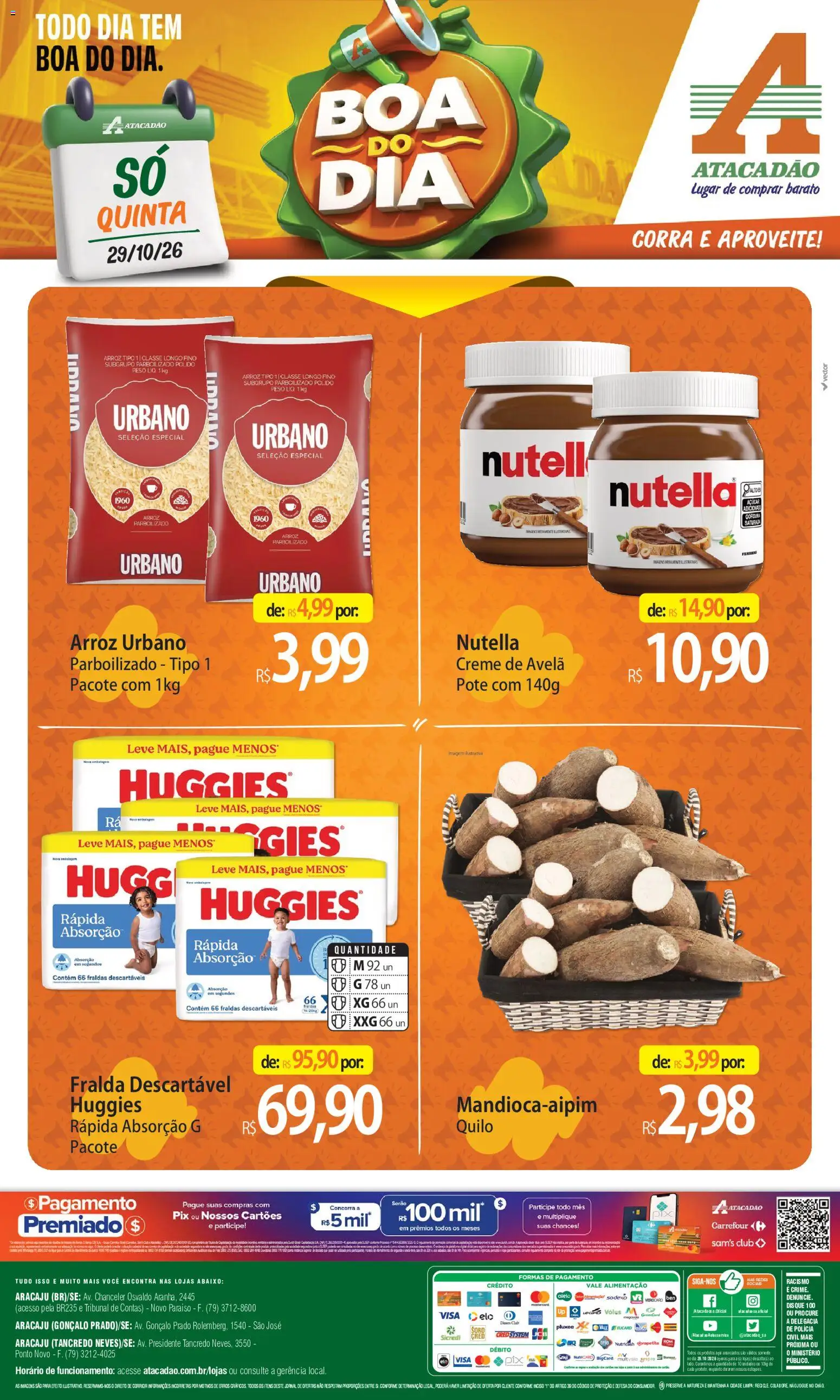Pré-Visualização do folheto "Atacadão ofertas - SE" da loja Atacadão válido a partir de 29/10/2026