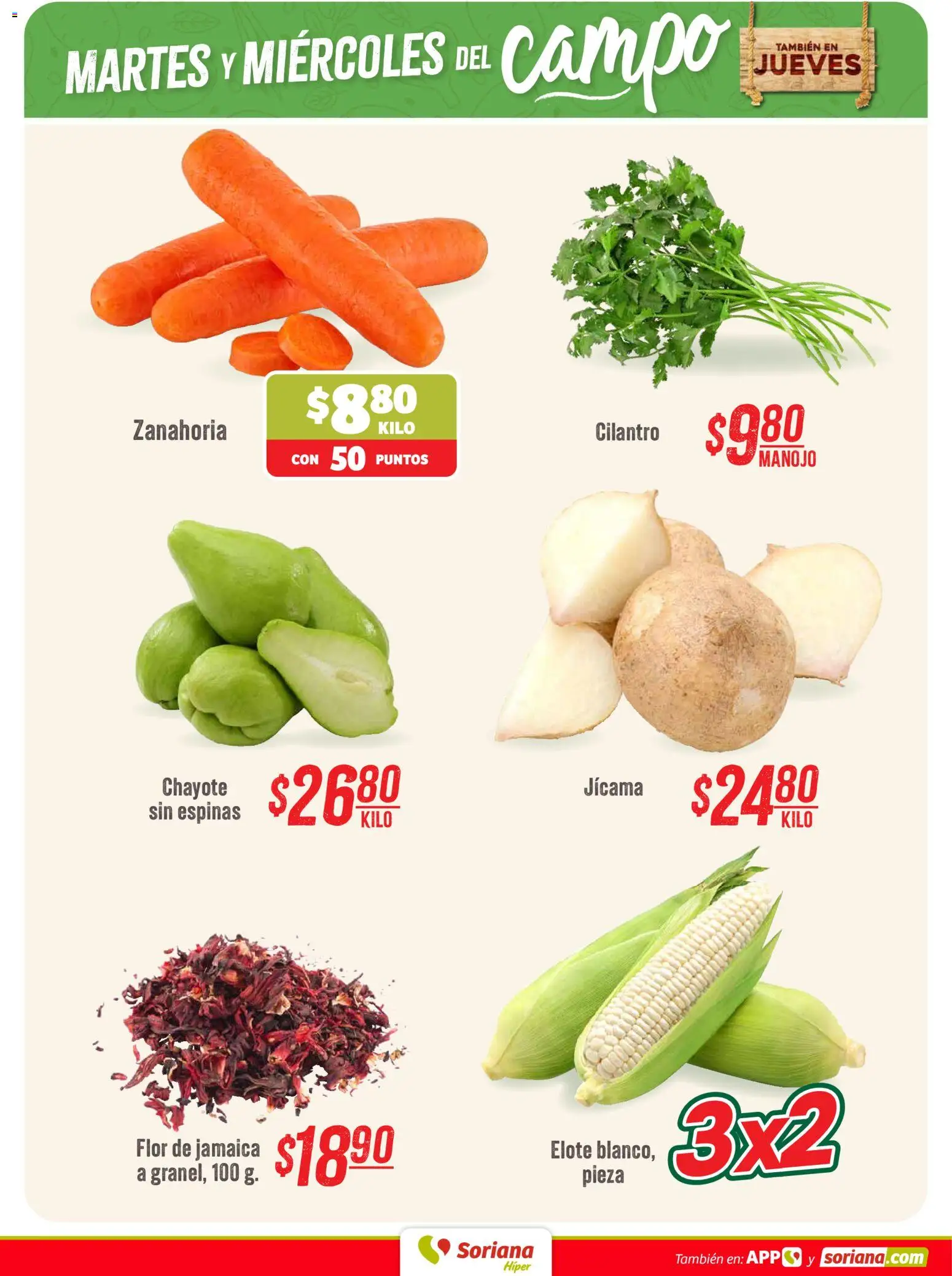 Vista previa las ofertas de la tienda Soriana - Soriana Martes y Miércoles del Campo Hiper desde el 08/09/2026 