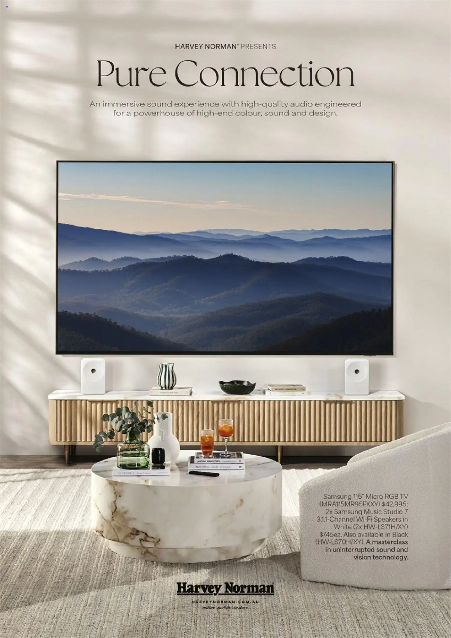 Preview of catalogue Harvey Norman Pure Connection from shop Harvey Norman valid 21/05/2026 - Light, Tv, Audio