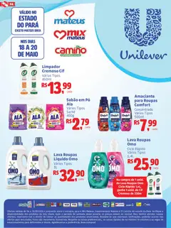 Pré-Visualização do folheto "Mateus ofertas Exclusivo Unilever" da loja Mateus válido a partir de 18/05/2026