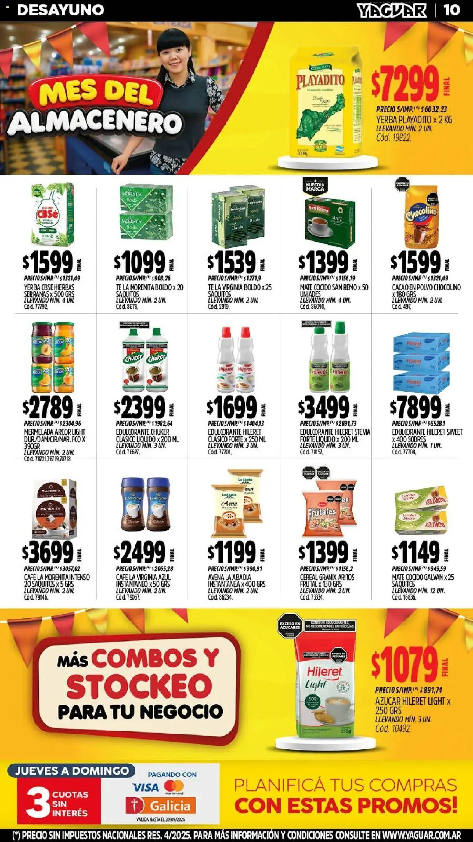 Vista previa del folleto de la tienda Yaguar válido desde el 28/09/2026 - Café, Té, Avena, Hierbas, Edulcorante, Mermelada, Mate cocido, Polvo