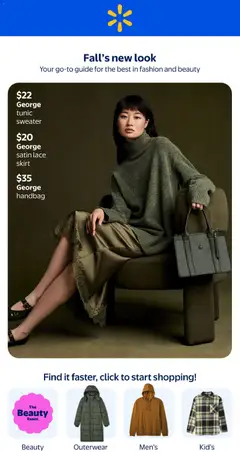 Preview of leaflet Walmart flyer - Fall into style from shop Walmart is valid from Sep 10, 2026