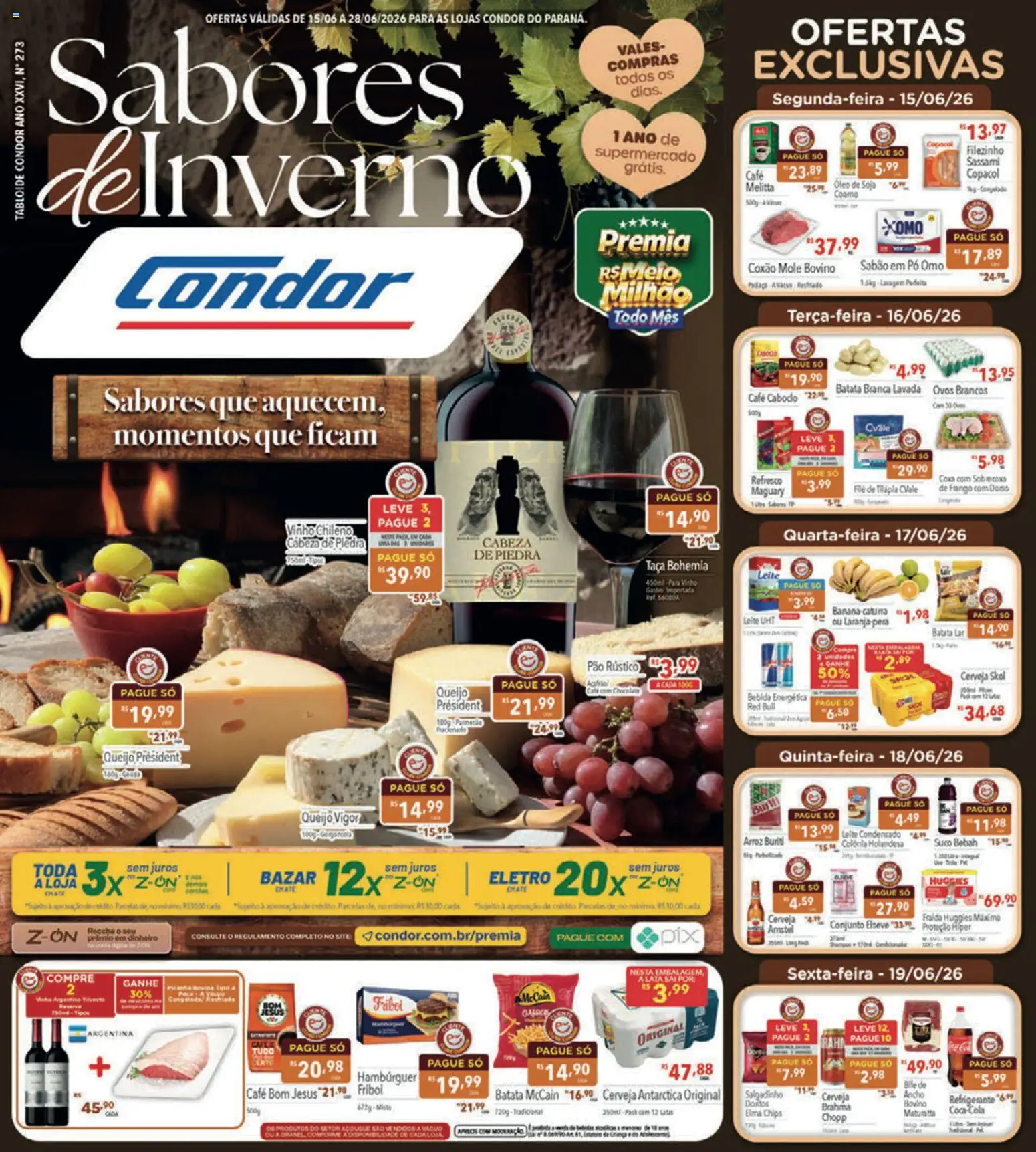 Pré-Visualização do folheto "Supermercados Condor ofertas Sabores de Inverno" da loja Supermercados Condor válido a partir de 15/06/2026