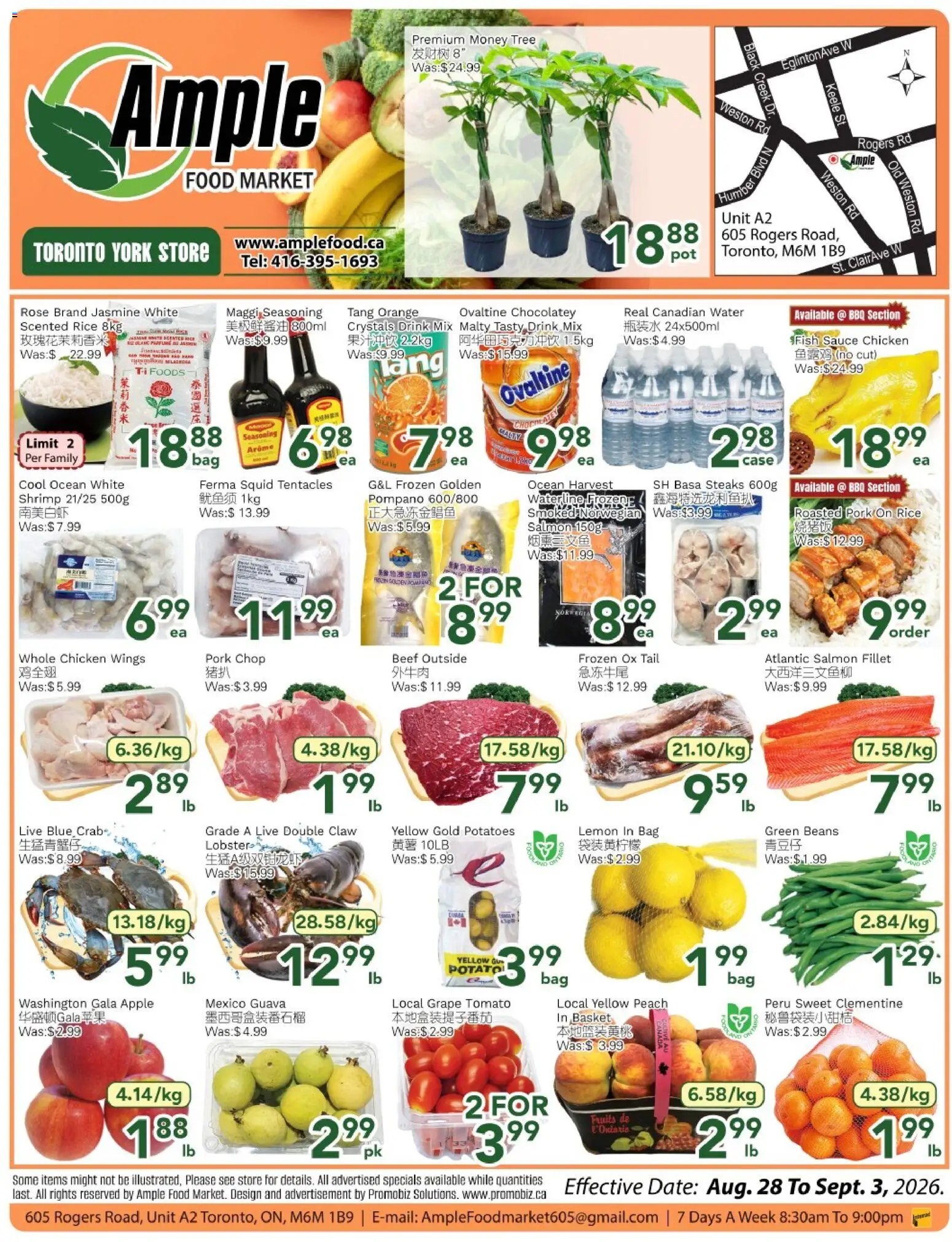 Preview of leaflet Ample Food Market weekly flyer Toronto York from shop Ample Food Market is valid from Aug 28, 2026
