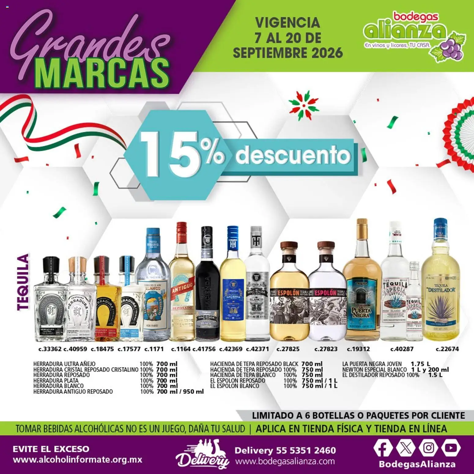 Vista previa las ofertas de la tienda Bodegas Alianza - Bodegas Alianza catálogo Grandes Marcas desde el 07/09/2026 