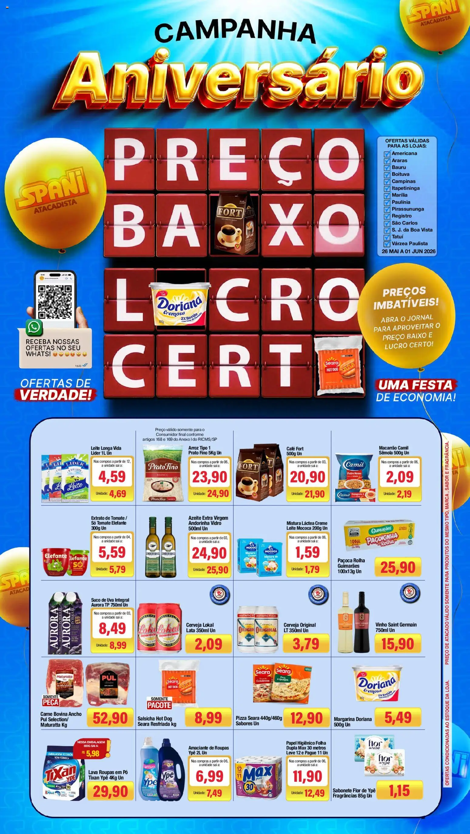 Pré-Visualização do folheto "Spani Atacadista - Ofertas da semana" da loja Spani Atacadista válido a partir de 26/05/2026