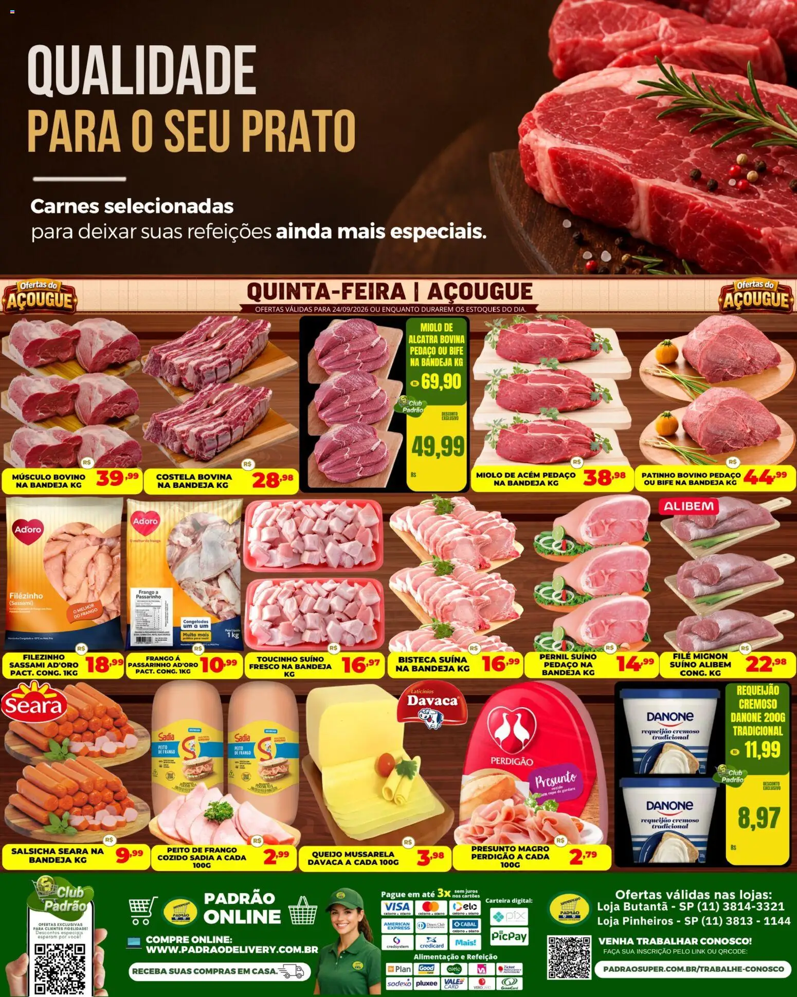 Pré-Visualização do folheto "Supermercado Padrão ofertas do Açougue" da loja Supermercado Padrão válido a partir de 24/09/2026