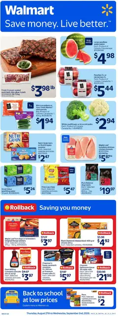 Preview of leaflet Walmart weekly flyer from shop Walmart is valid from Aug 27, 2026