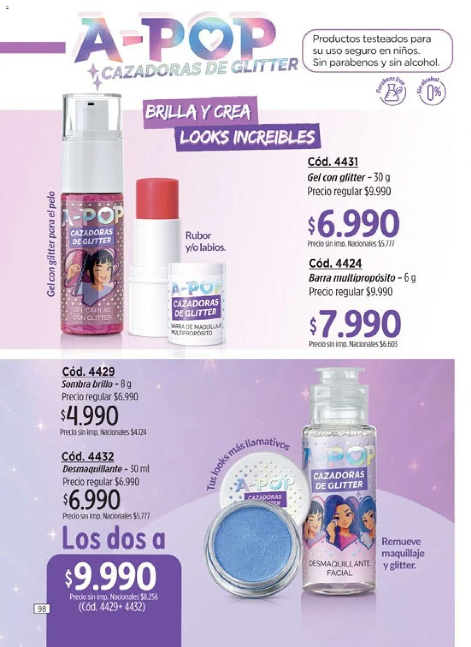 Vista previa del folleto de la tienda Amodil válido desde el 01/10/2026 - Maquillaje, Glitter, Rubor, Sombra, Brillo, Desmaquillante