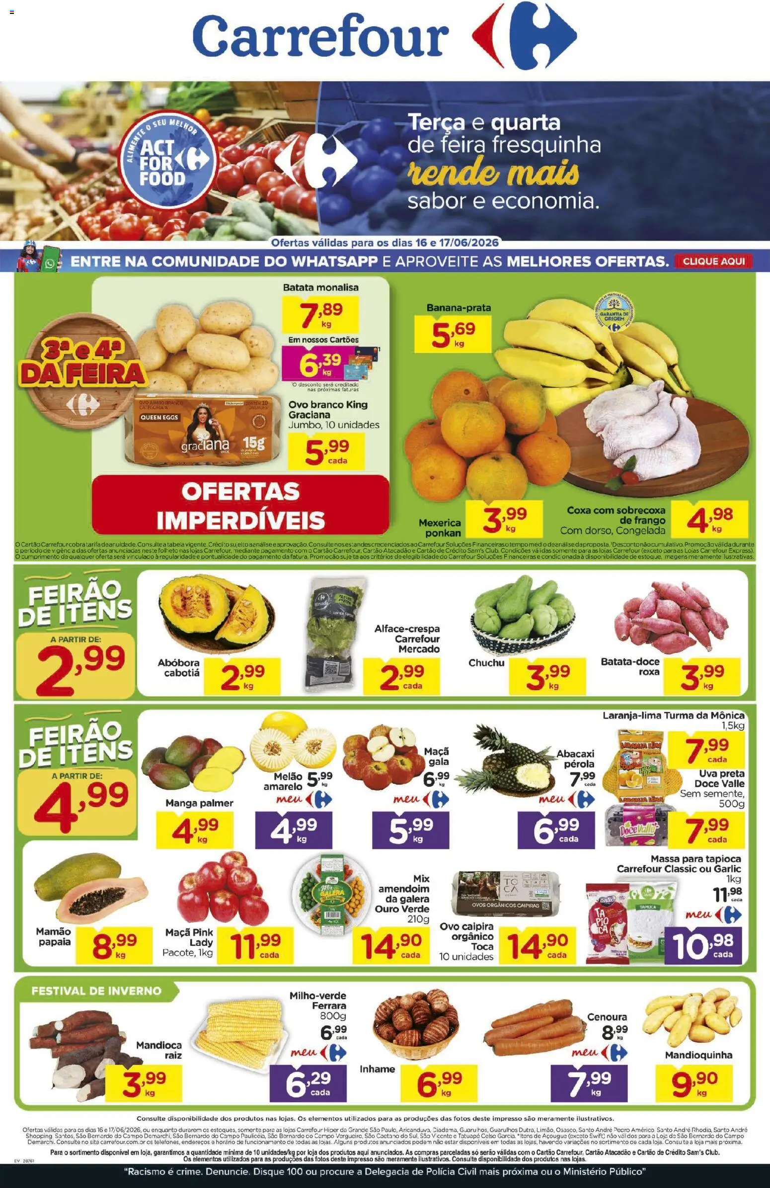 Pré-Visualização do folheto "Carrefour ofertas Feira" da loja Carrefour válido a partir de 16/06/2026