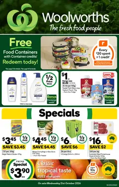 Preview of catalogue Woolworths catalogue from shop Woolworths valid 21/10/2026