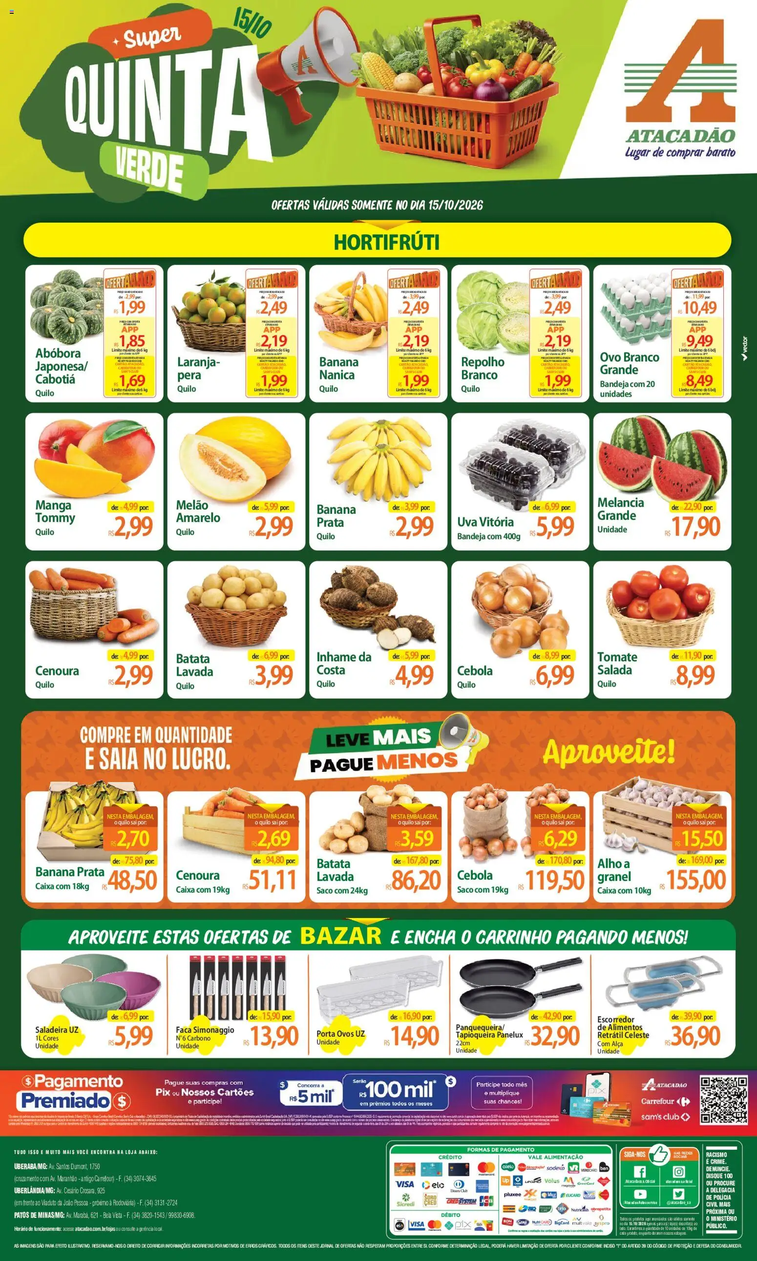 Pré-Visualização do folheto "Atacadão ofertas - MG" da loja Atacadão válido a partir de 15/10/2026
