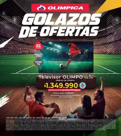  Vista previa del prospecto Olímpica catálogo - Ofertas en TV y electrodomésticos del almacen Olímpica válida del 30/05/2026 al 26/06/2026