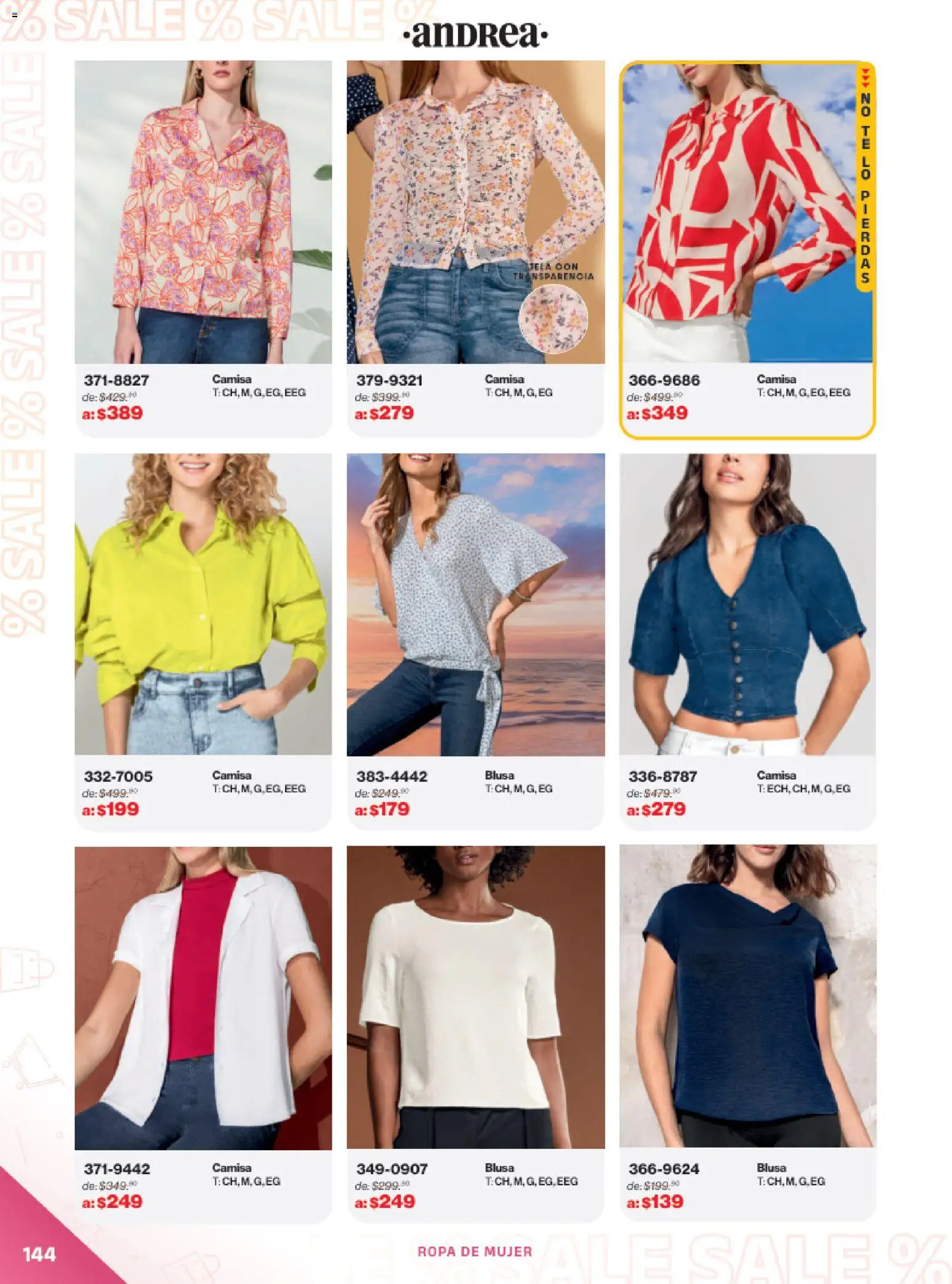 Vista previa las ofertas de la tienda Andrea - Catálogo Outlet desde el 21/12/2025 - Ropa, Camisa, Blusa